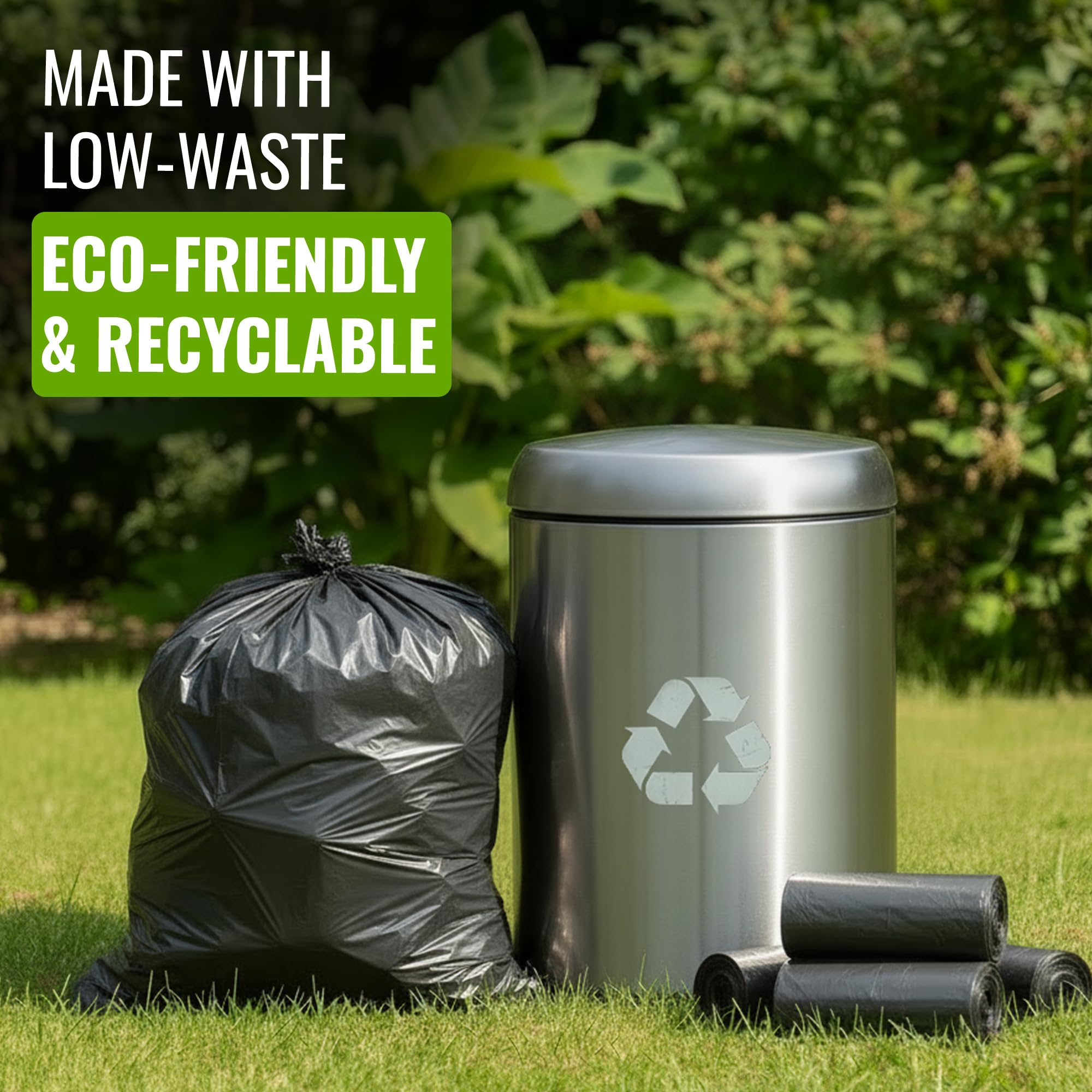 EcoBag Super Strong Heavy Duty Refuse Sacks - 50L Capacity, 50 Pack | Leak Resistant, Recyclable 6