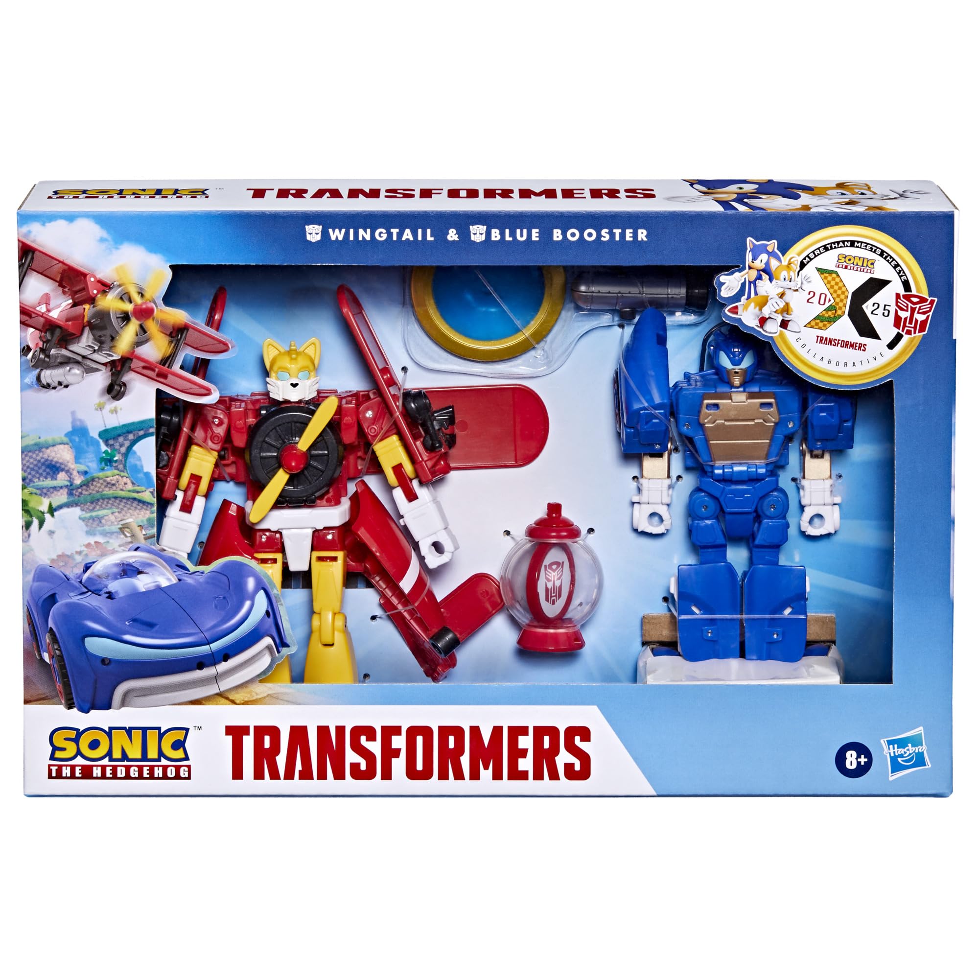 Transformers Collaborative Sonic the Hedgehog x Wingtail and Blue Booster Action Figures 5