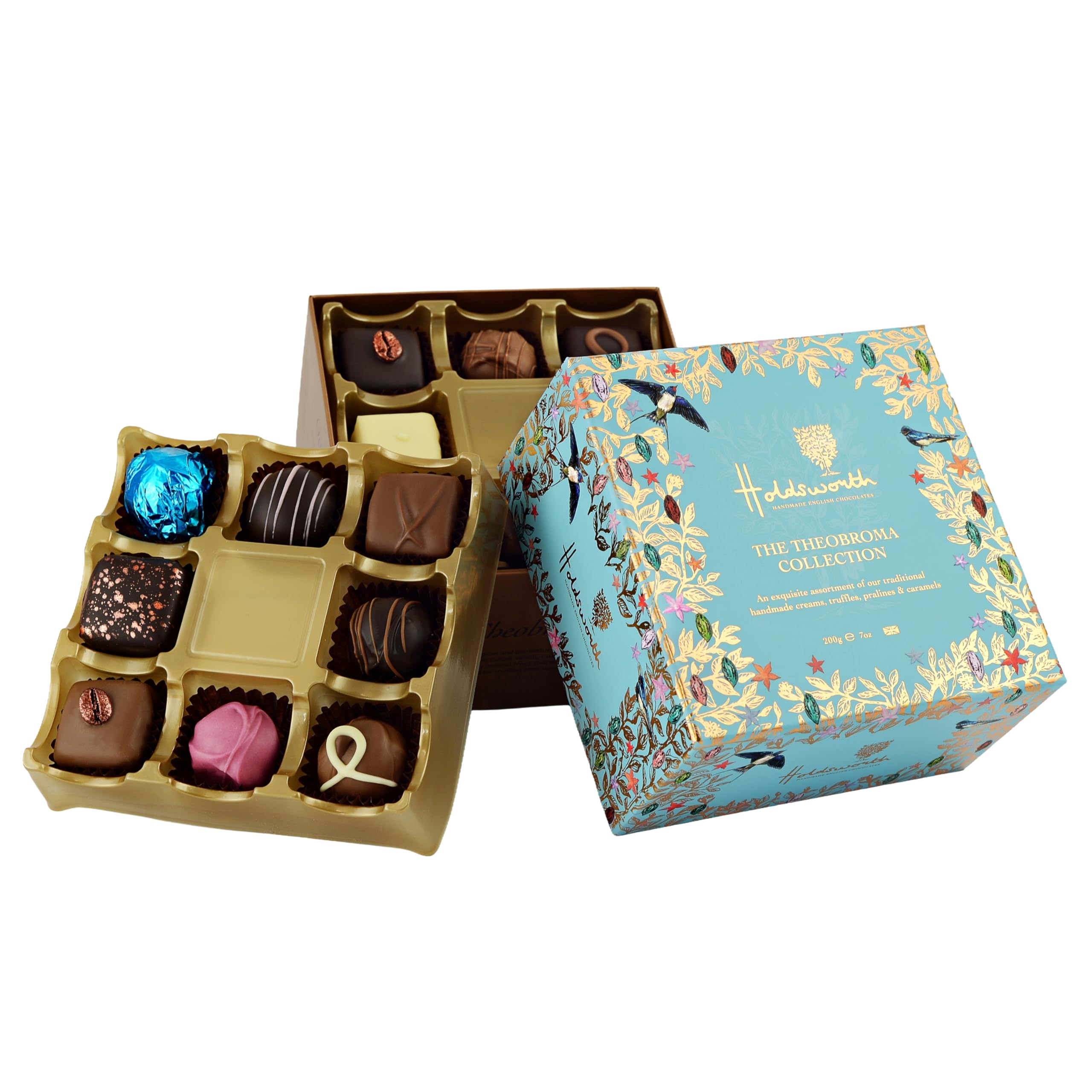 Holdsworth Handmade English chocolates Theobroma Collection Gift Box - 16 Luxury Chocolates | 200g 1