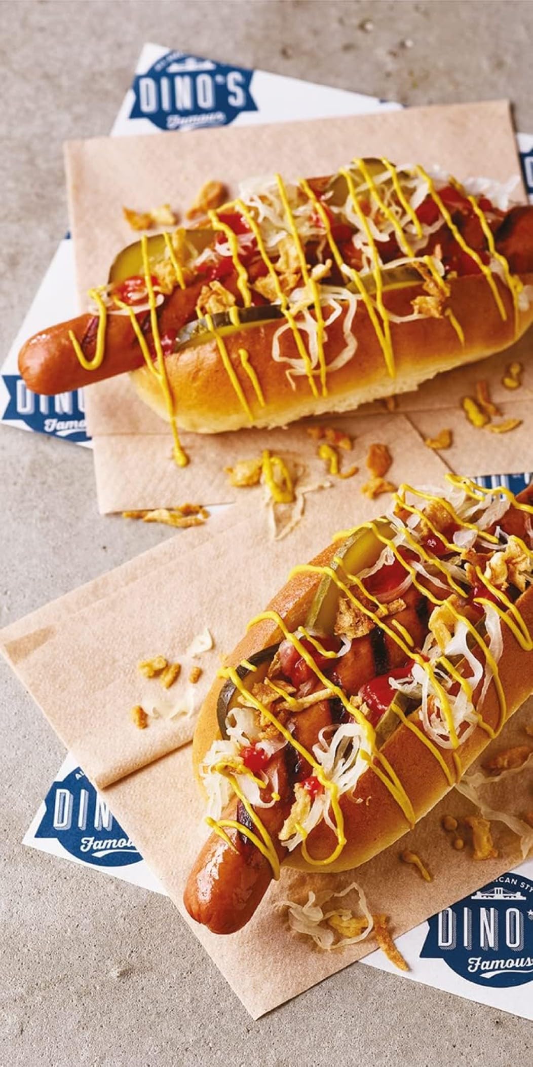 Dino's Famous Brooklyn Big Dog Pork Hot Dogs | 4 Pack | 85% Beechwood Smoked Pork | 360g 4