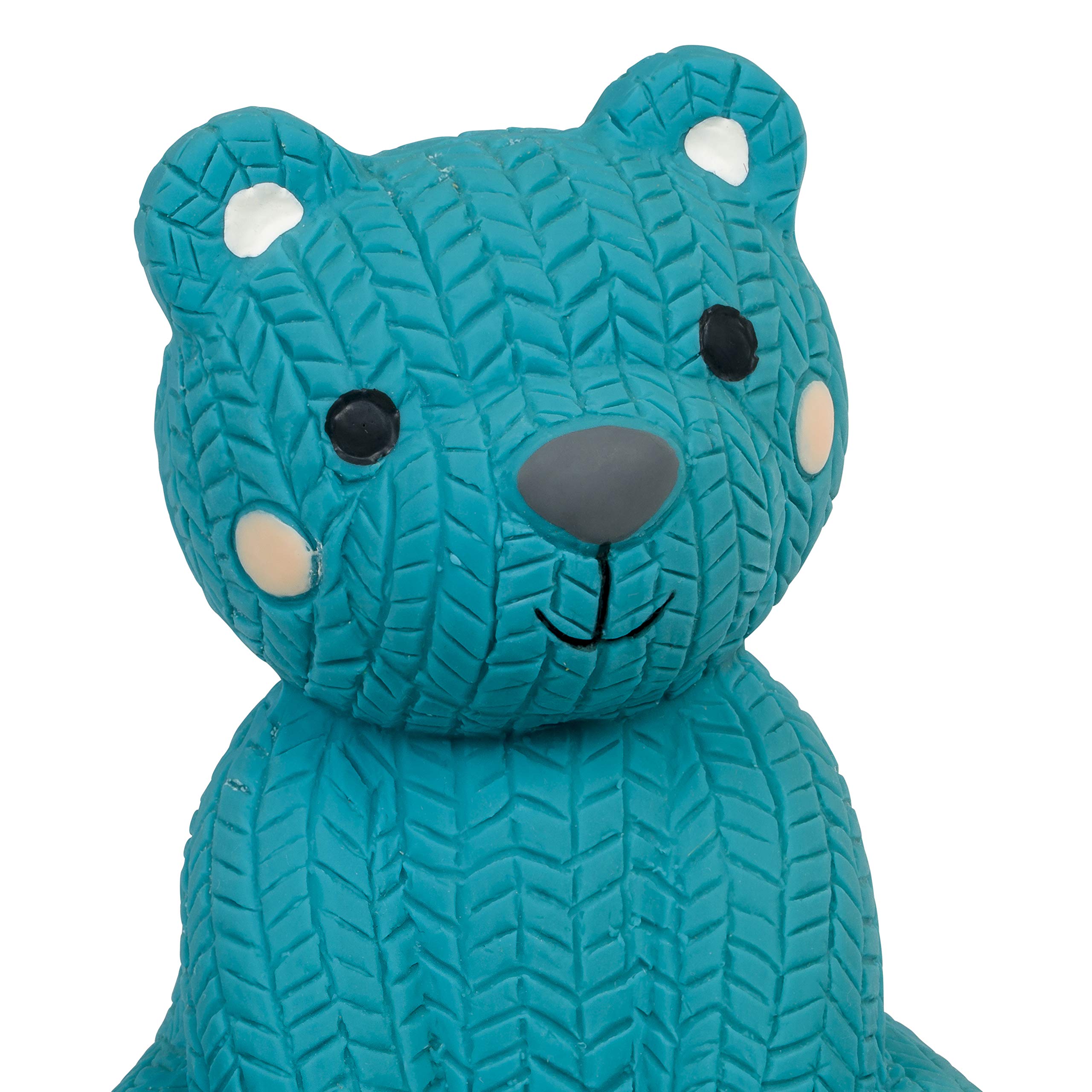 Petface Little Petface Latex Teddy Bear Dog Toy - Blue, Small Size for Puppies | Pack of 1 4