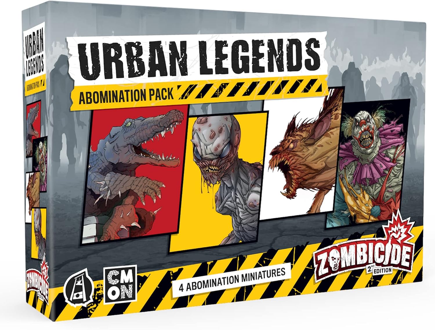 CMON Zombicide 2. Edition Urban Legends Abomination Pack – 4 detaillierte Miniaturen 1