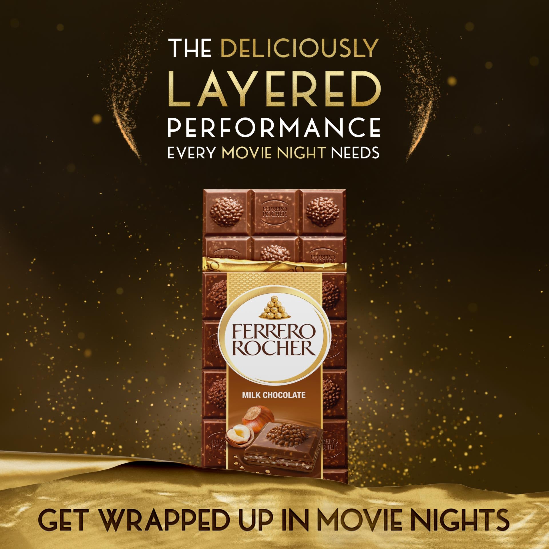 Ferrero Rocher Original Milk Chocolate Bar with Hazelnuts, 90g 4