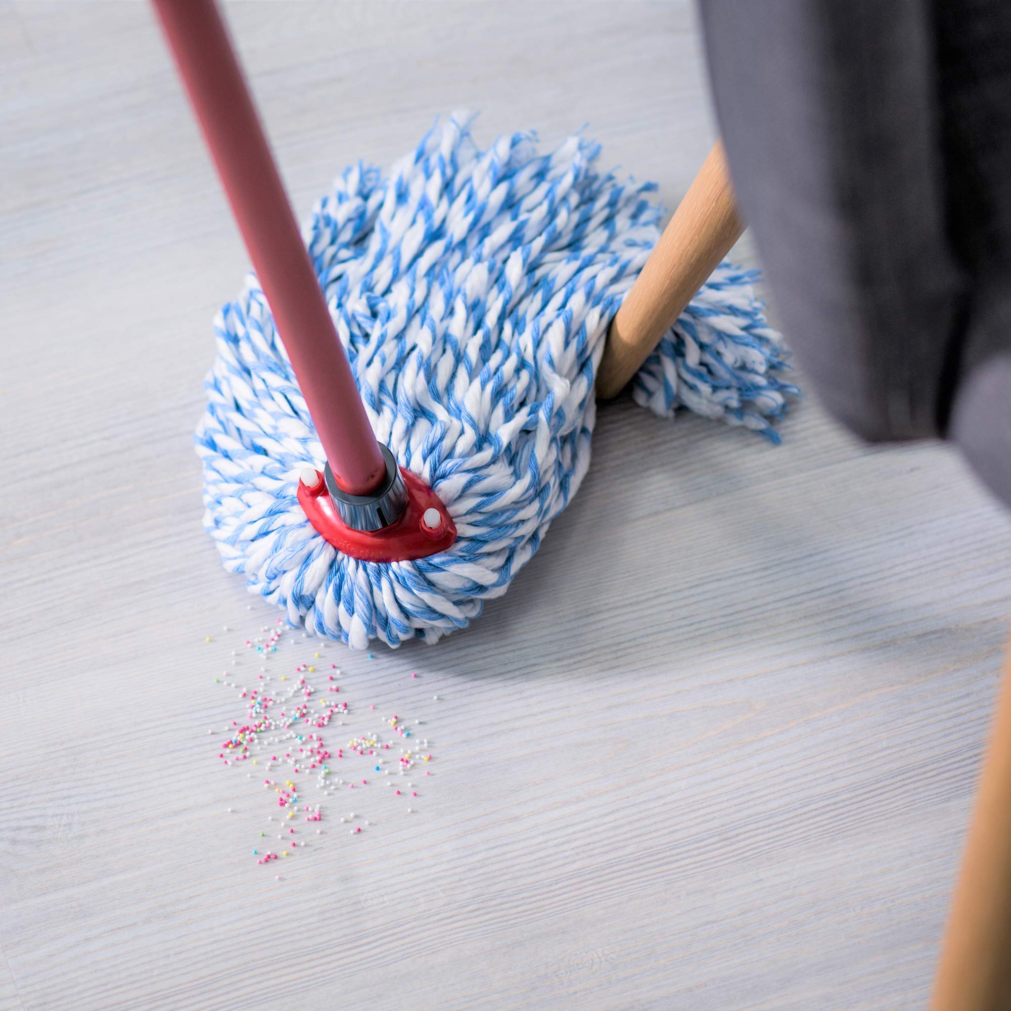Vileda SuperMocio Microfibre and Cotton Mop and Bucket Set - Deep Cleaning | 10L Bucket | Red 6