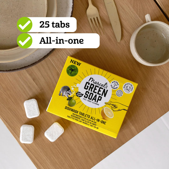 Marcel's Green Soap - Dishwasher Tablets All-in-One - 25 Pack