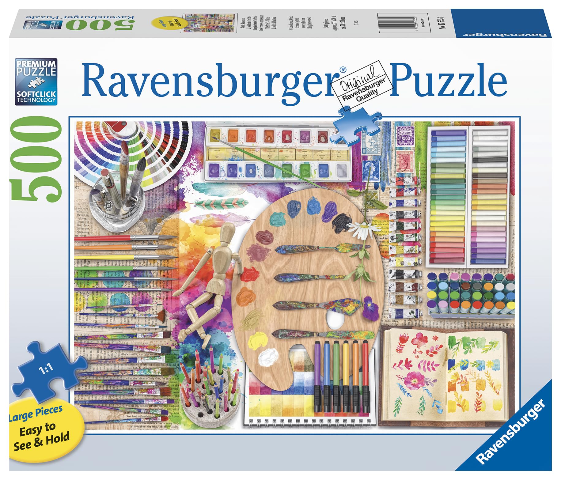 Ravensburger The Artist's Palette 500 Piece Jigsaw Puzzle for Adults & Kids 1