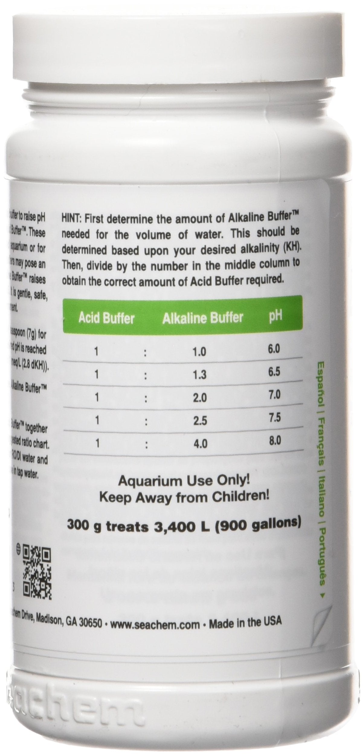 Seachem Alkaline Buffer Water Treatment Powder - Adjusts pH 7.2-8.5 | Increases Alkalinity | 300 g 3