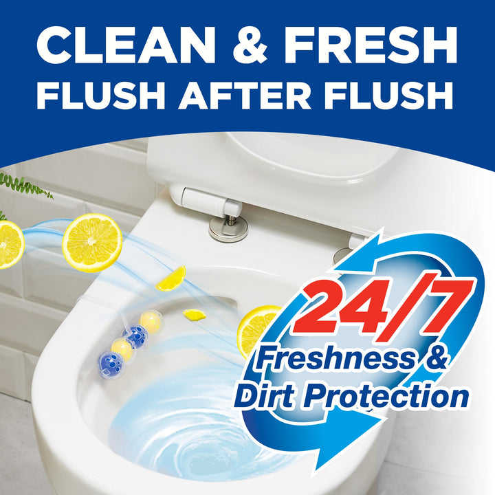 Bloo Power Active Toilet Rim Block XXL Pack (300g = 6x50g) - Fresh Lemon Scent