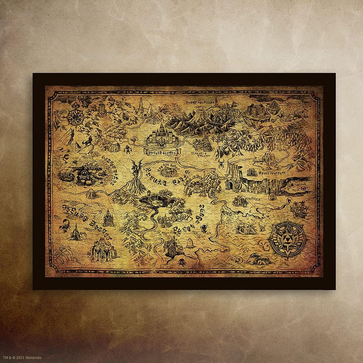 USAopoly Zelda Hyrule Map Puzzle - 1000 Pieces, Ages 8+