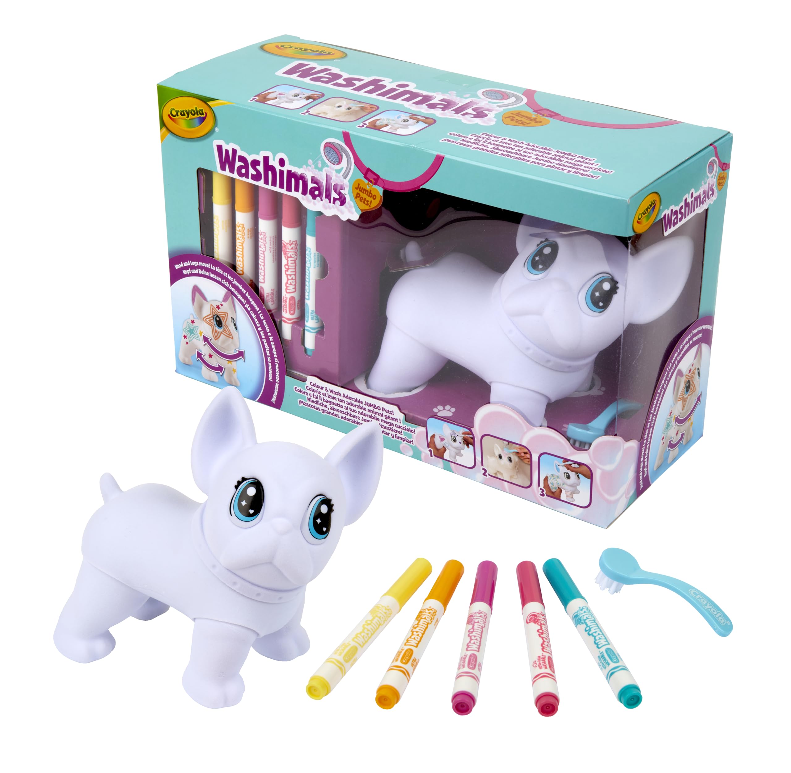 CRAYOLA Washimals Posable Jumbo Pet - Washable Markers & Dog | Ages 3+ 1