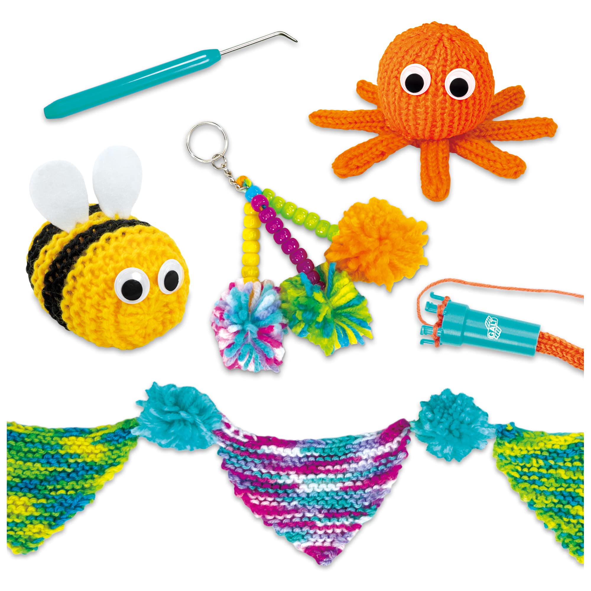 Galt First Knitting Craft Kit for Kids, Ages 6+ 8