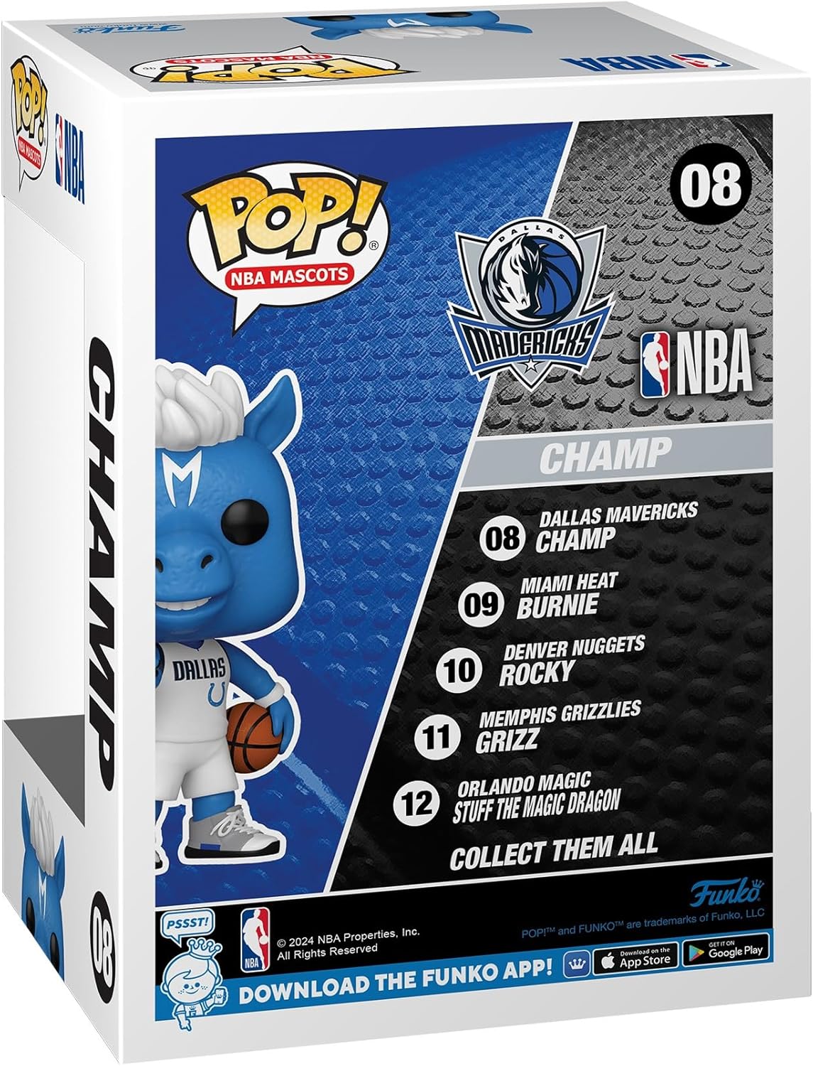 Funko Pop! NBA-Maskottchen – Dallas Mavericks – Champ the Horse Vinylfigur (52168) 13
