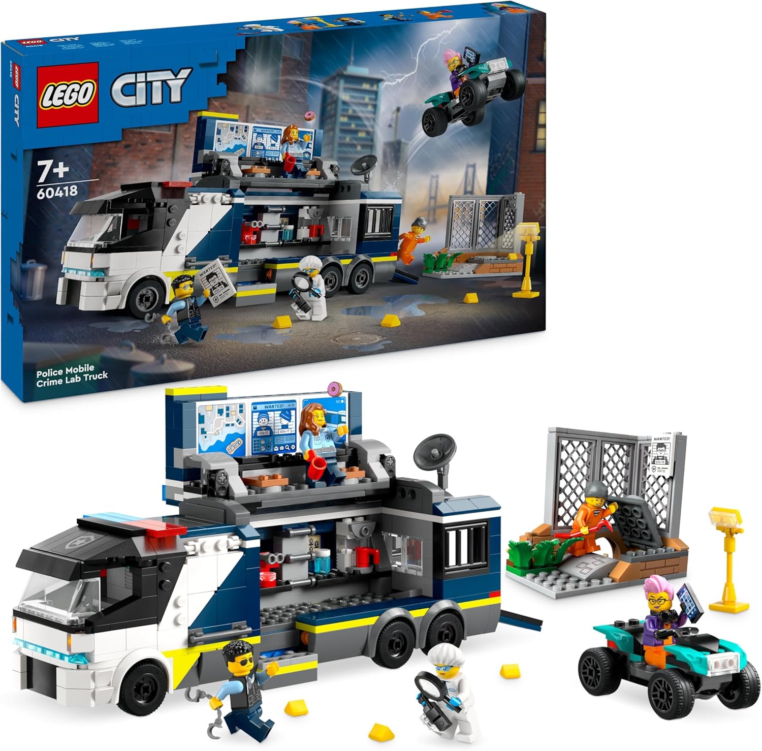 LEGO City Police Mobile Crime Lab Truck Toy Set - 674-Piece Building Kit for Kids 7+ 1