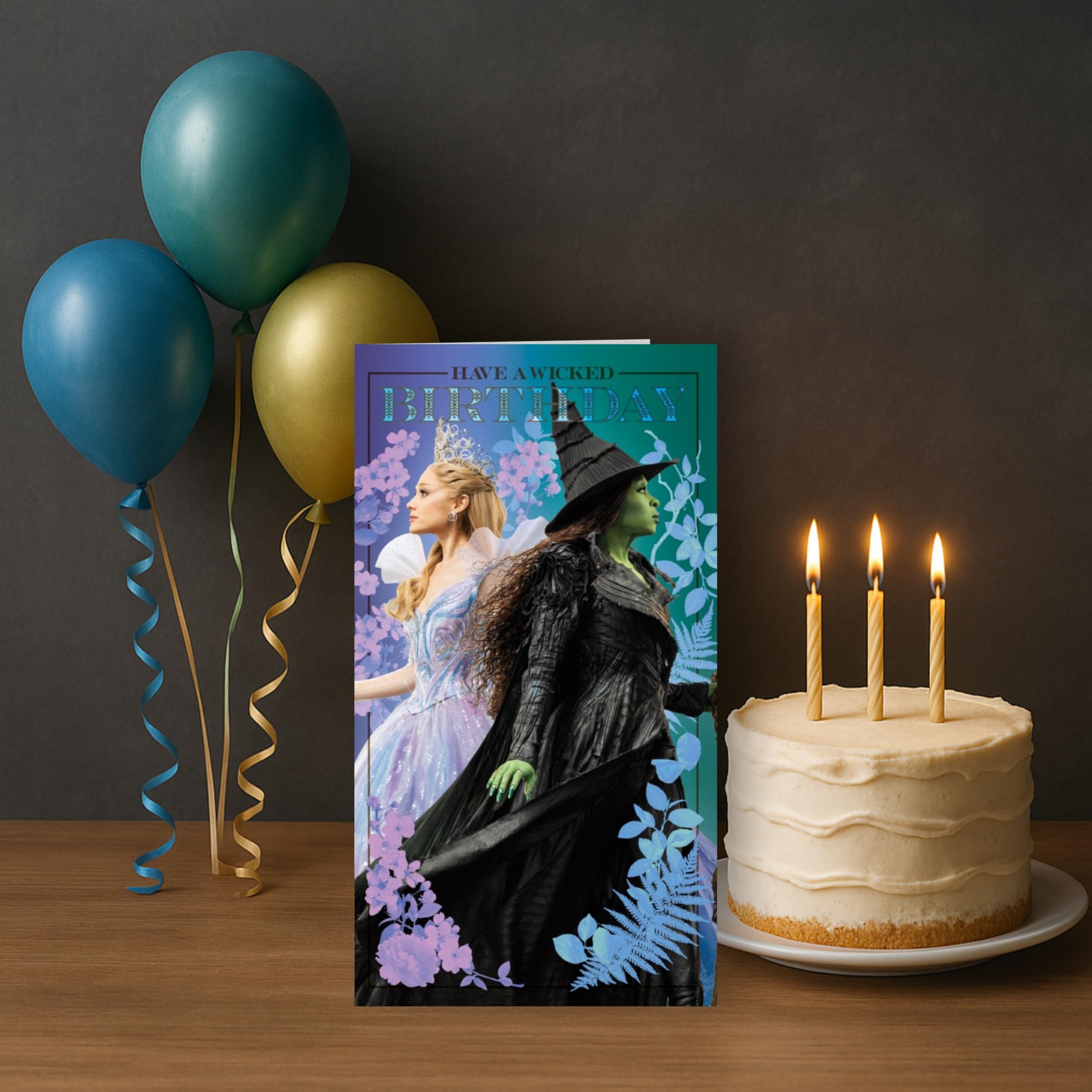 Danilo Promotions LTD Wicked Musical Birthday Card - Glinda & Elphaba Artwork | Standard Size 4