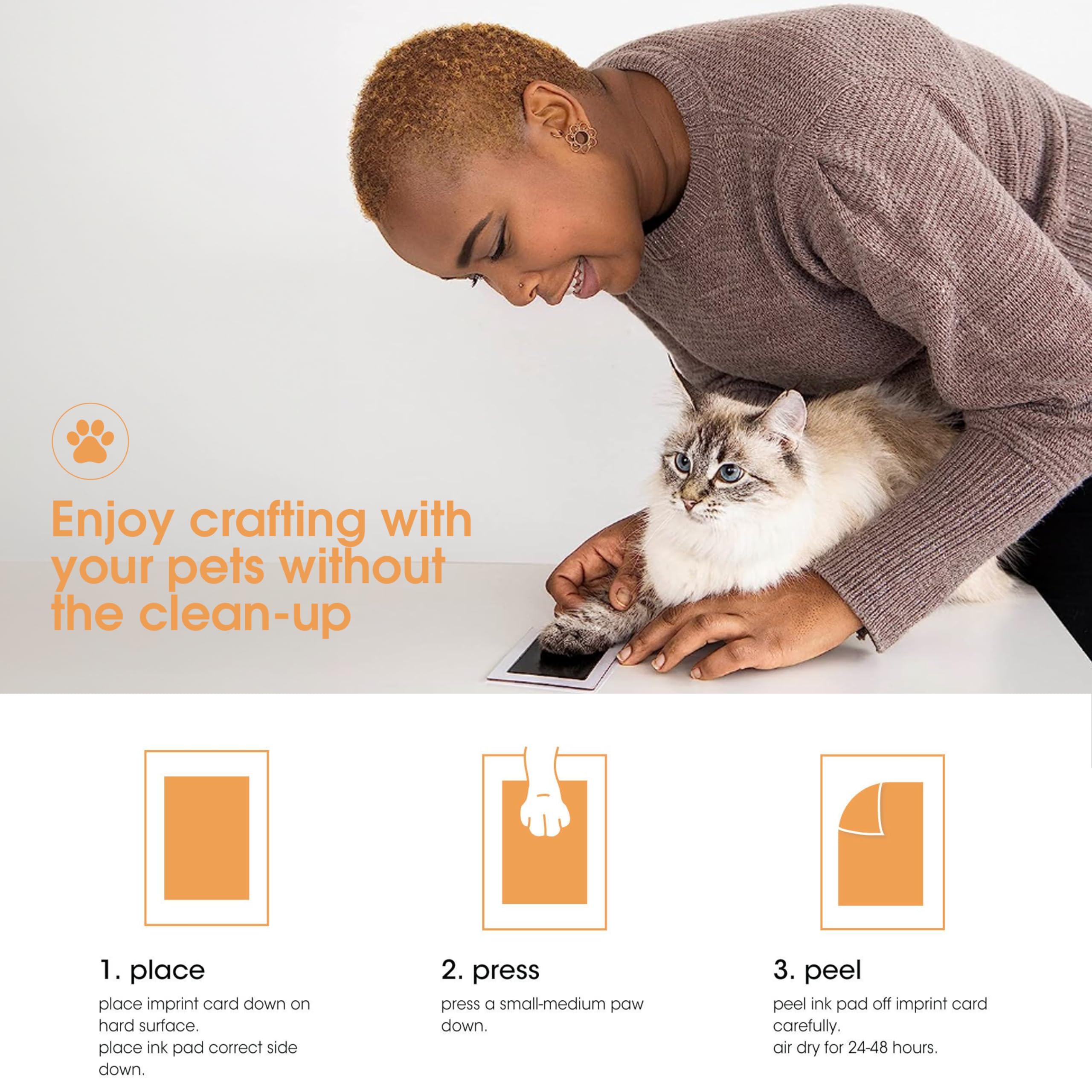 Pearhead Paw Print Clean Touch Ink Pad Kit for Dogs and Cats | Mess-Free Keepsake 3