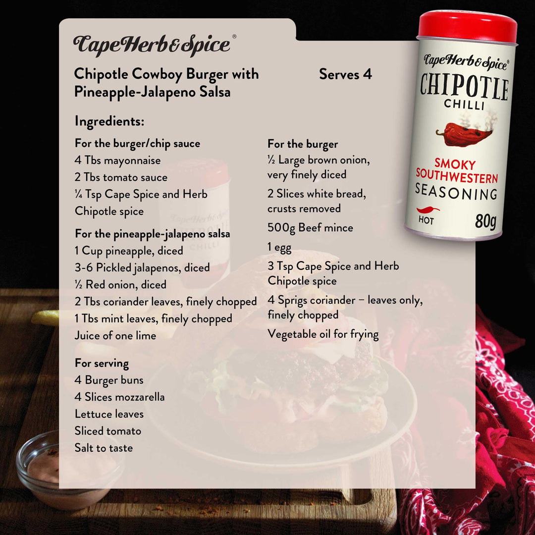 Cape Herb & Spice - Chipotle Chilli Smokey Southwestern Seasoning Condiment