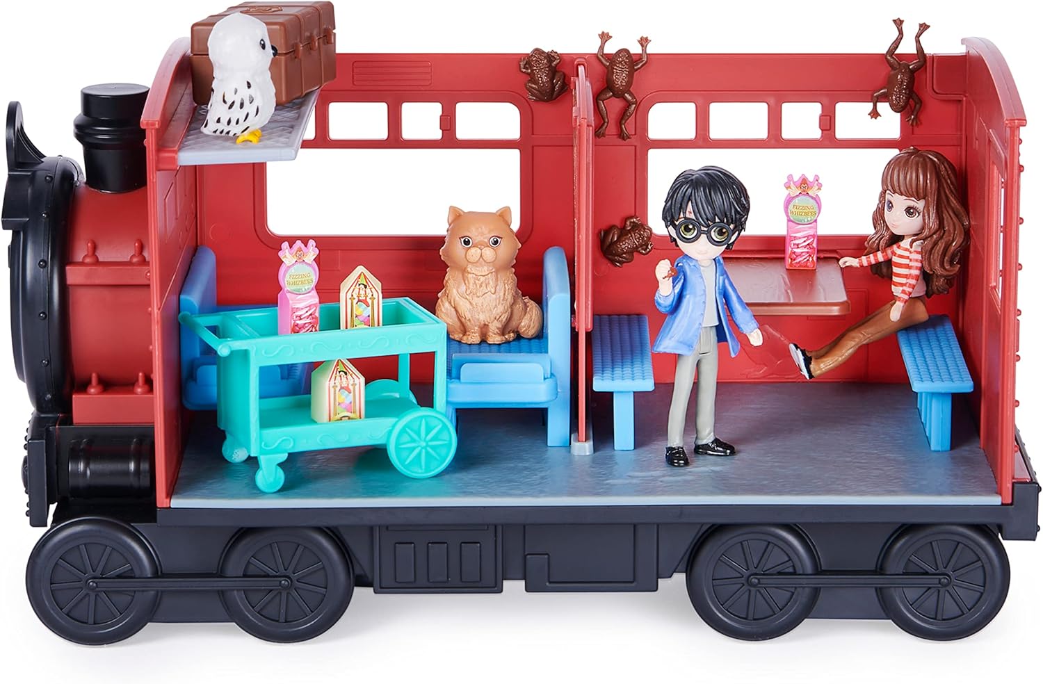 Wizarding World Harry Potter Magical Minis Hogwarts Express Train Toy Playset - 15-Piece Set with Harry, Hermione, and Accessories