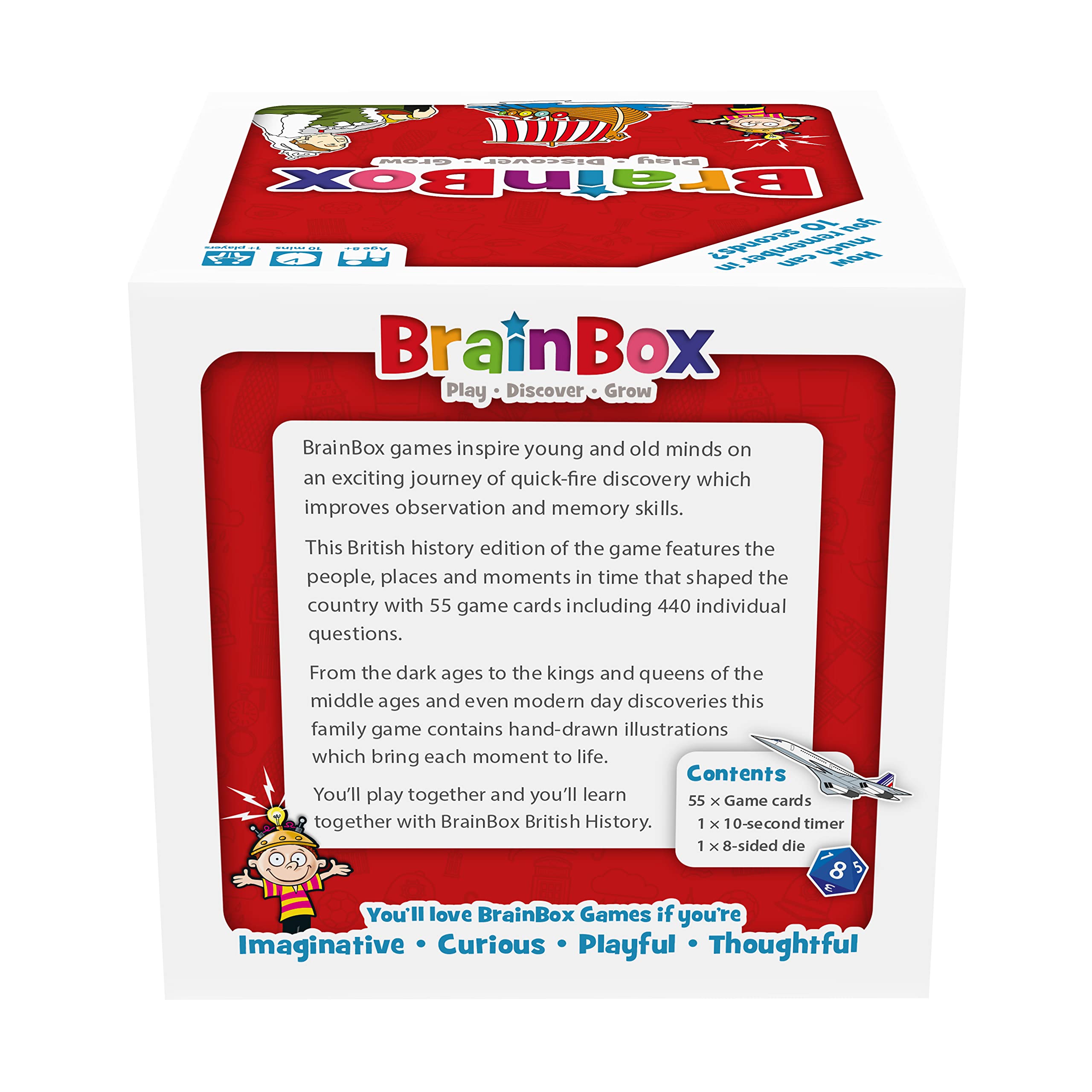 Brainbox Kartenspiel zur britischen Geschichte – 54 Karten, 432 Fragen, ab 8 Jahren 8