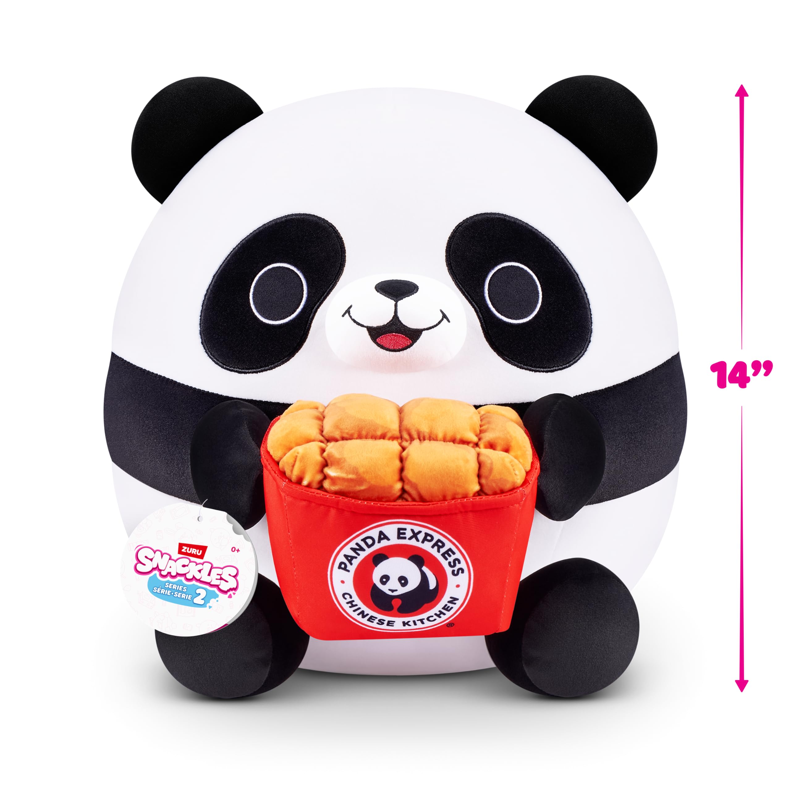 Snackles Snack Swap Panda 35 cm Cuddly Soft Doll by ZURU | Panda Express Orange Chicken Color | Unisex 3