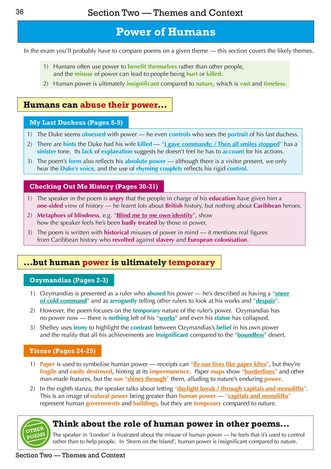 CGP New GCSE English AQA Poetry Guide - Power & Conflict Anthology | Online Edition, Audio & Quizzes 8