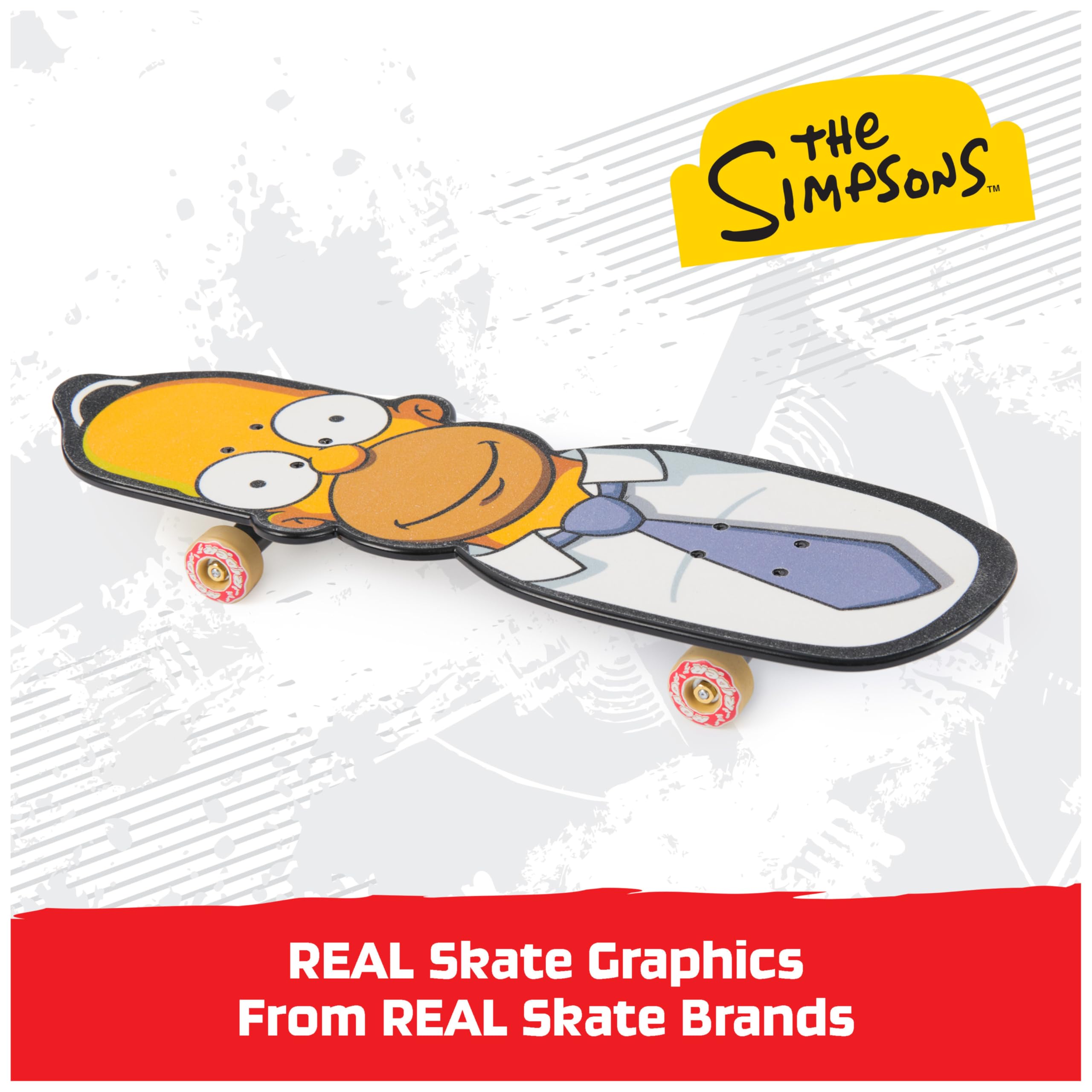 Tech Deck The Simpsons Handboard - Authentic Mini Skateboard for Kids 6+ 7