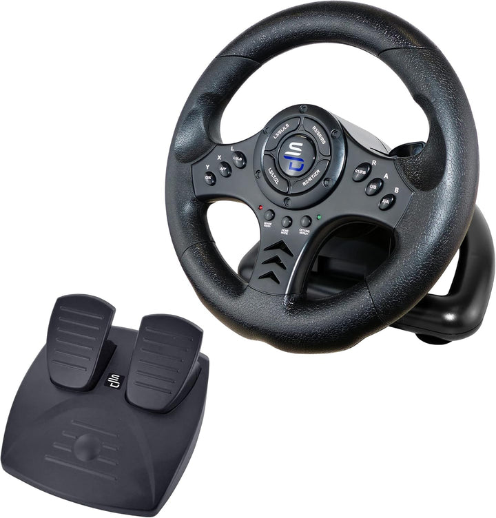 Superdrive SV450 Racing Steering Wheel with Pedals & Paddle Shifters for Xbox, PS4, Switch, PC