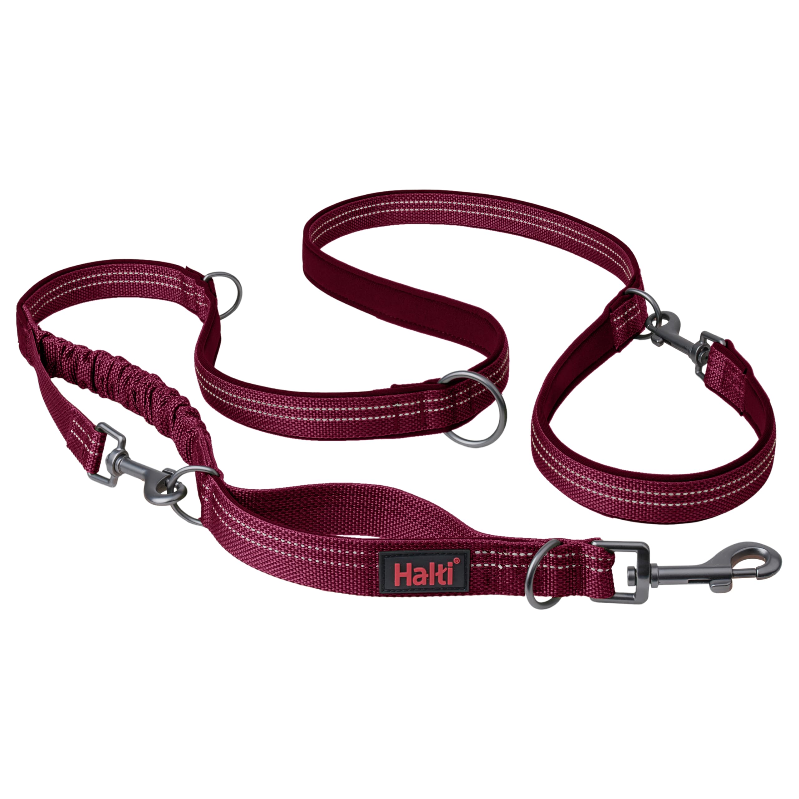 Halti Anatomy Multifunctional Dog Lead - Shock Absorbing Bungee | Size L, Magenta