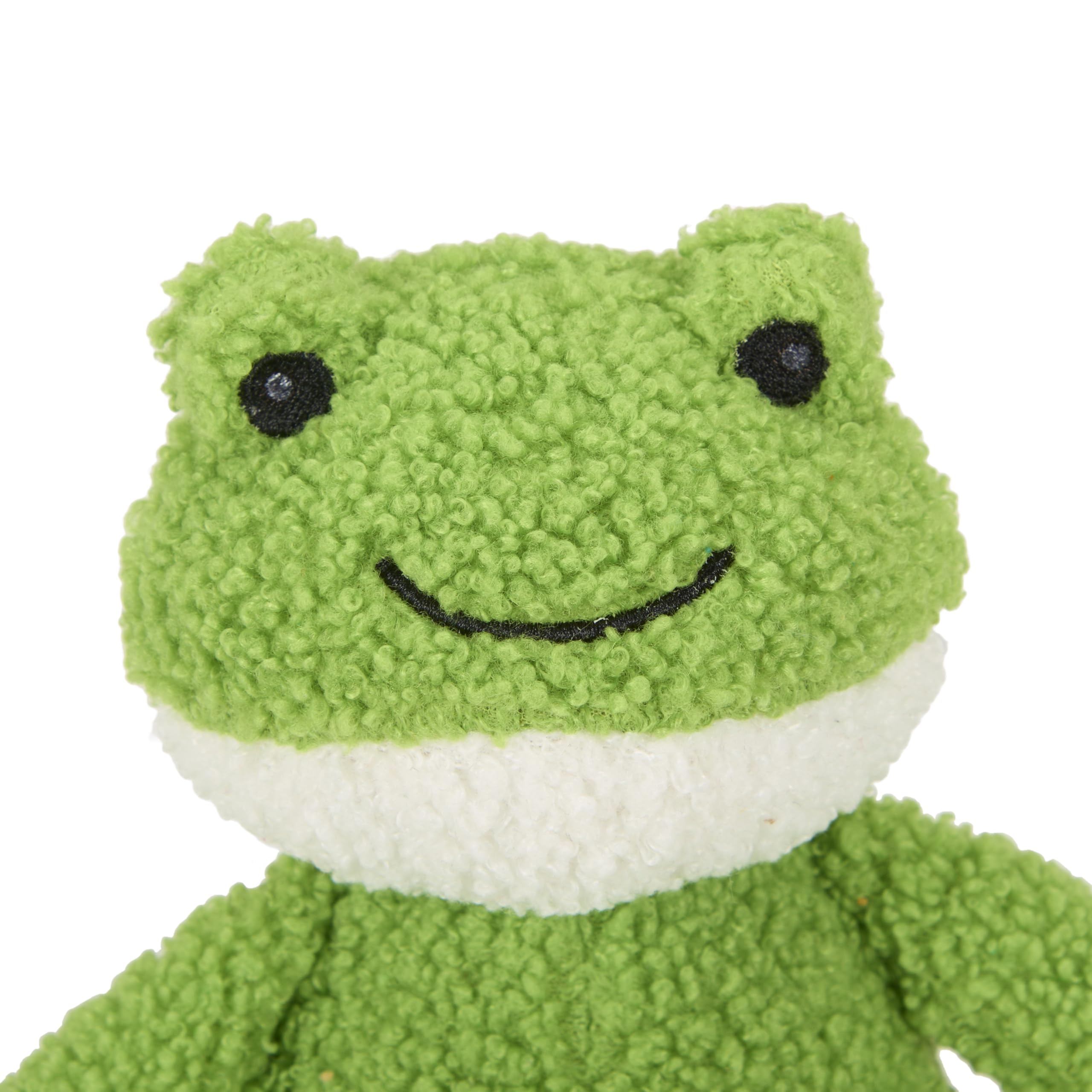 Petface Little Petface Finlay Frog Plush Dog Toy with Squeaker | Lightweight for Small Dogs | Green 4