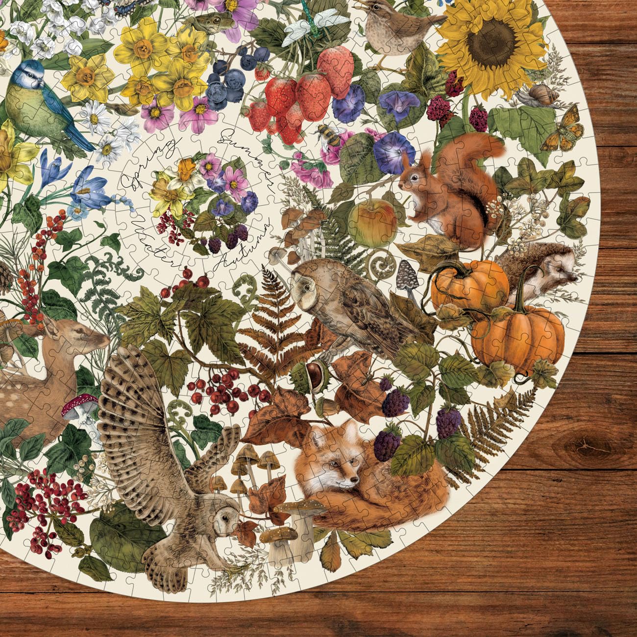 Gibsons The Art File Nature’s Seasons 500 Piece Circular Jigsaw Puzzle | 49 cm Diameter 3