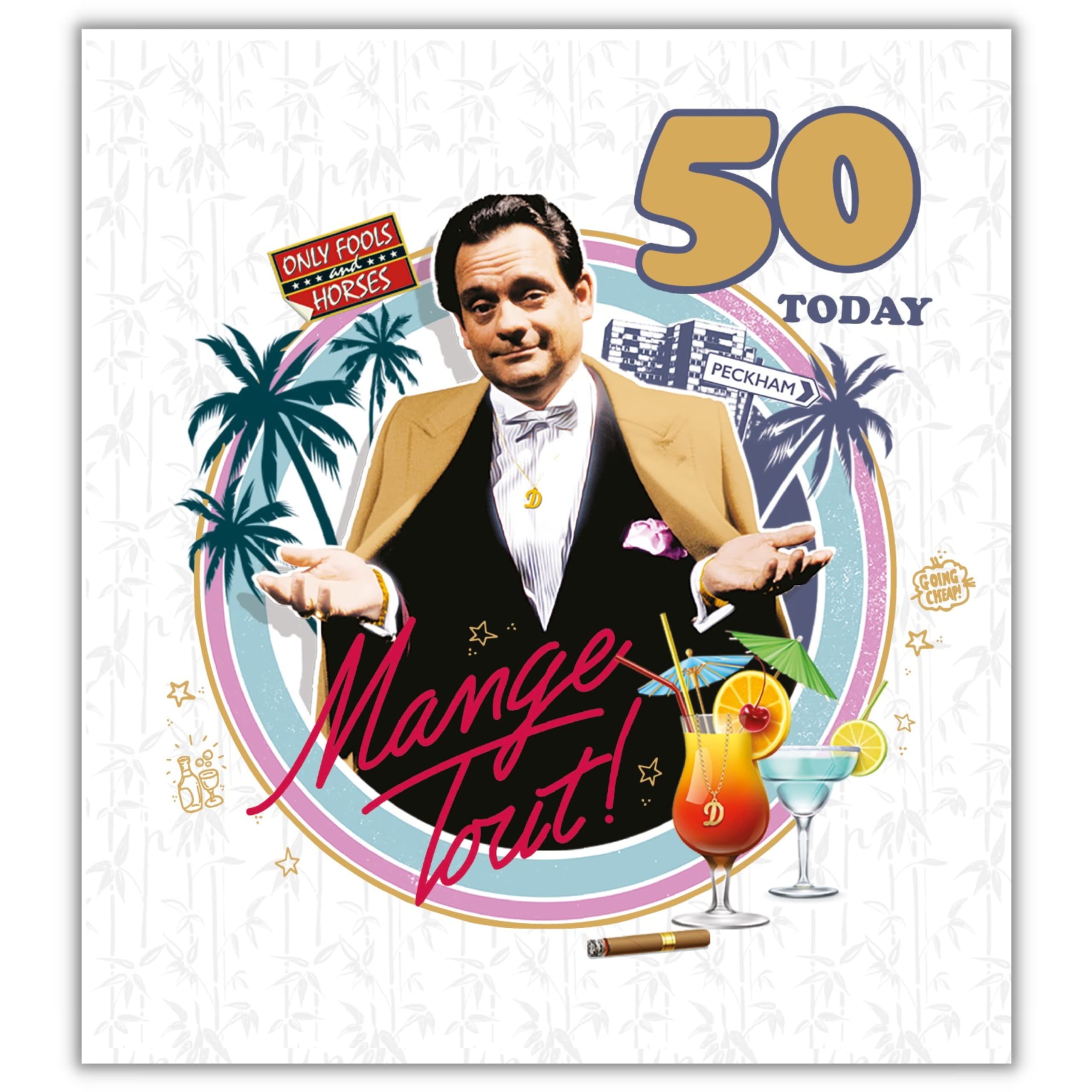 Danilo Promotions LTD Only Fools and Horses 50th Birthday Card | Multi Color | 178x152mm