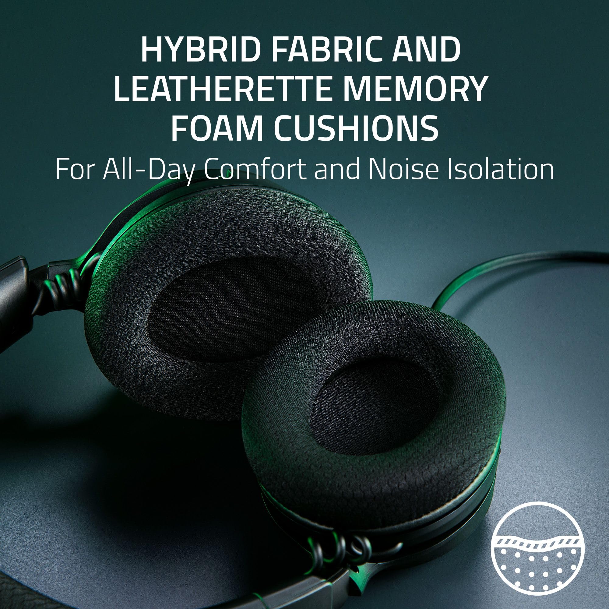 Razer Kraken V4 X - Wired PC Gaming Headset with TriForce 40mm Drivers, 7.1 Surround Sound, Retractable Mic & Chroma RGB - Black 9