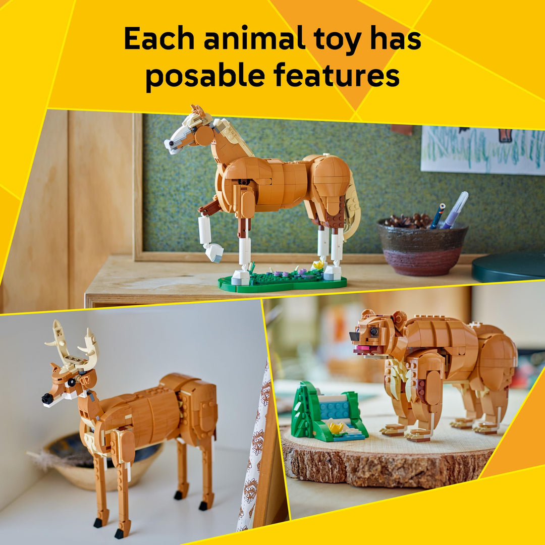 LEGO Creator 3in1 Beautiful Horse Toy - 3 Animal Building Sets for Ages 9+
