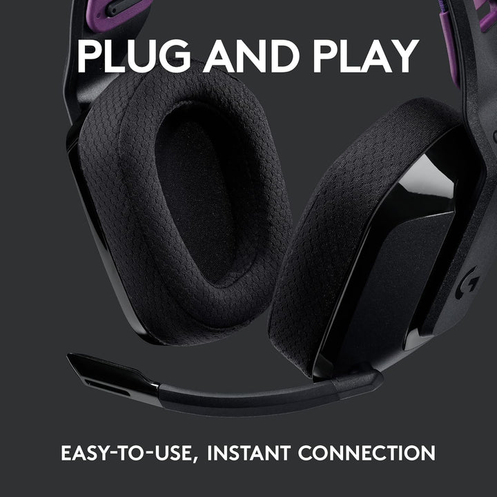 Logitech G G535 LIGHTSPEED Wireless Gaming Headset - 40mm Drivers, Lightweight 236g, USB Plug & Play for PC and PlayStation