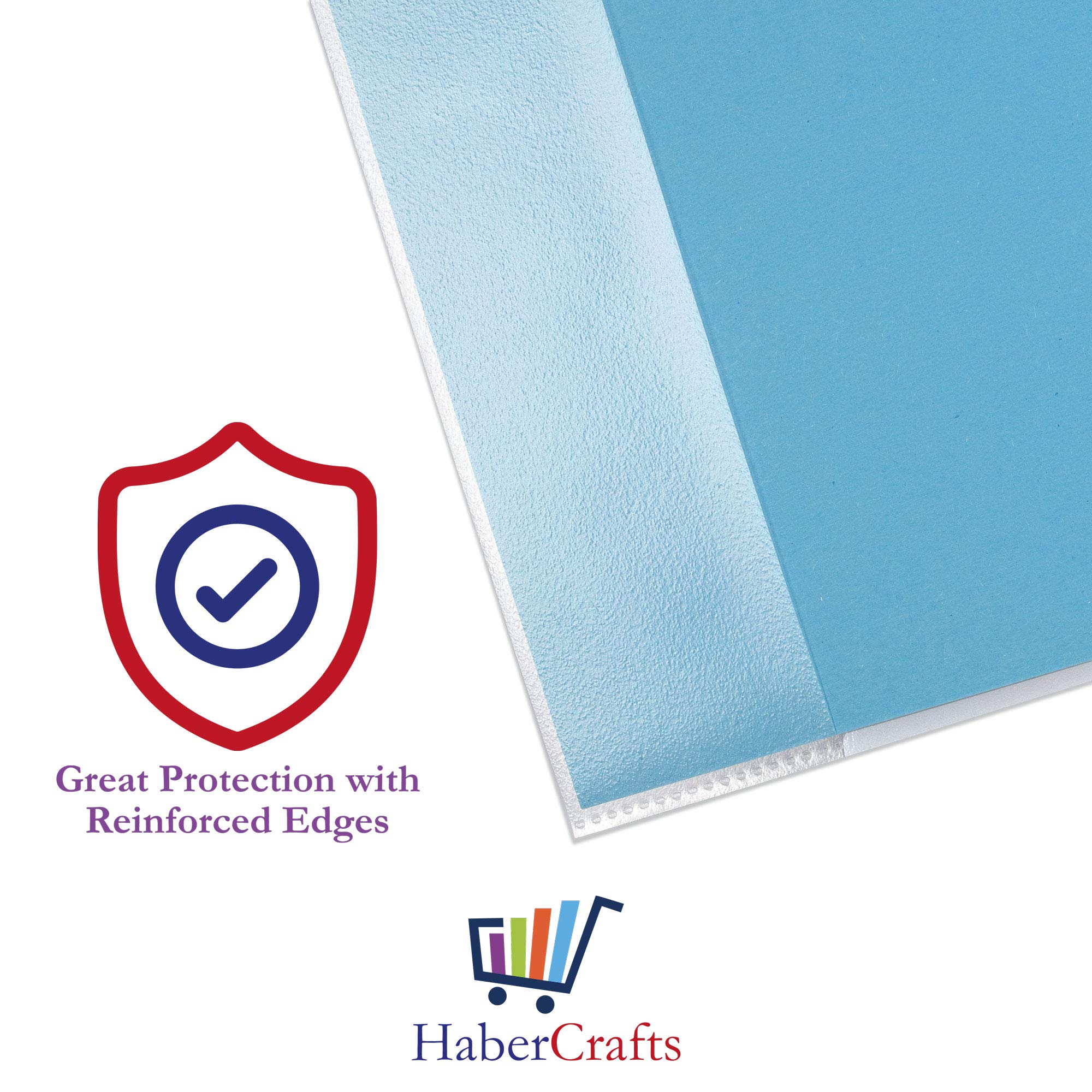 Habercrafts A4 Plastic Exercise Book Covers - Clear, 150 Micron Thickness | Pack of 3 3