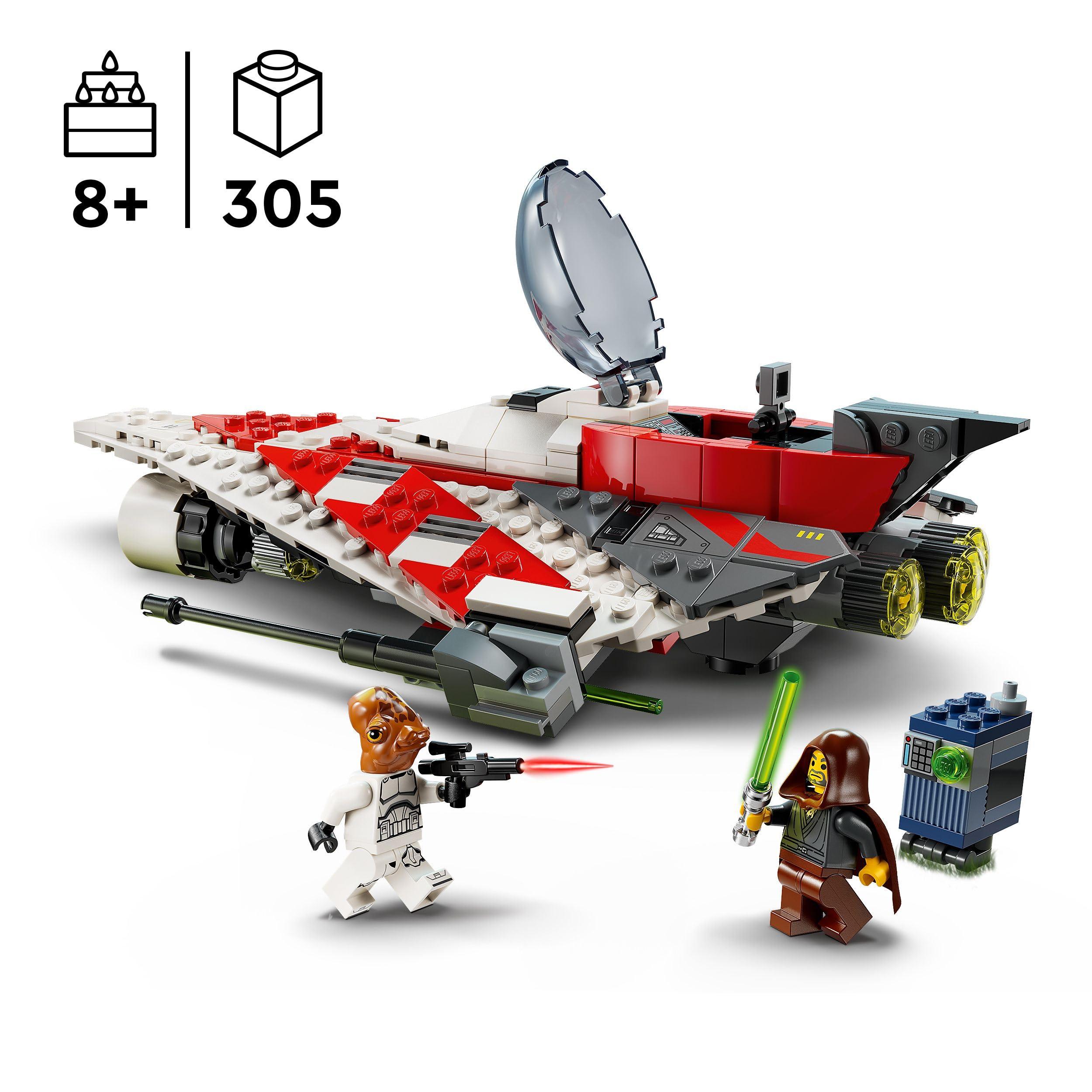LEGO Star Wars Jedi Bob’s Starfighter Buildable Toy Vehicle Set 75388 for Ages 8+ 2