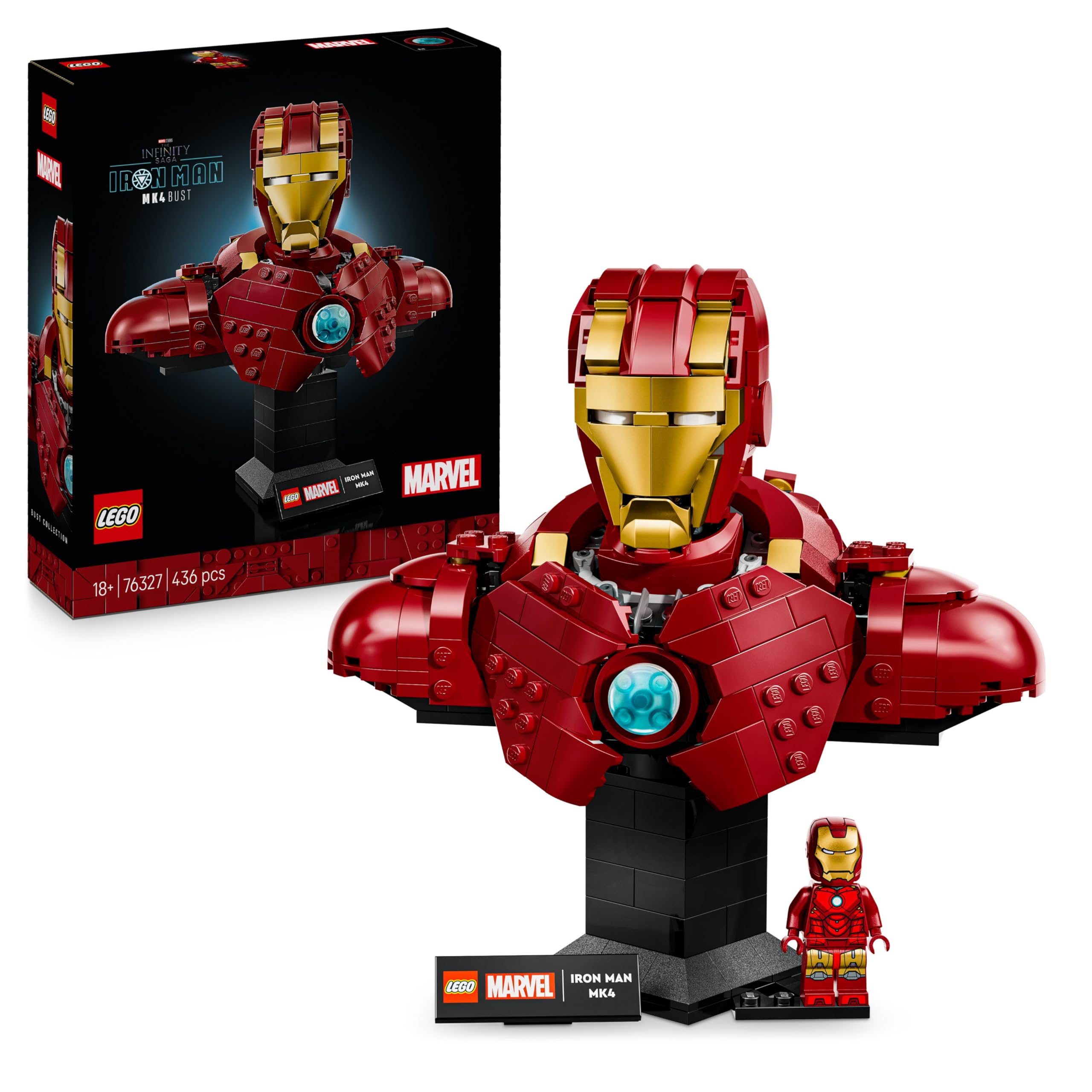 LEGO Marvel Iron Man MK4 Bust - Buildable Display Model for Adults 1