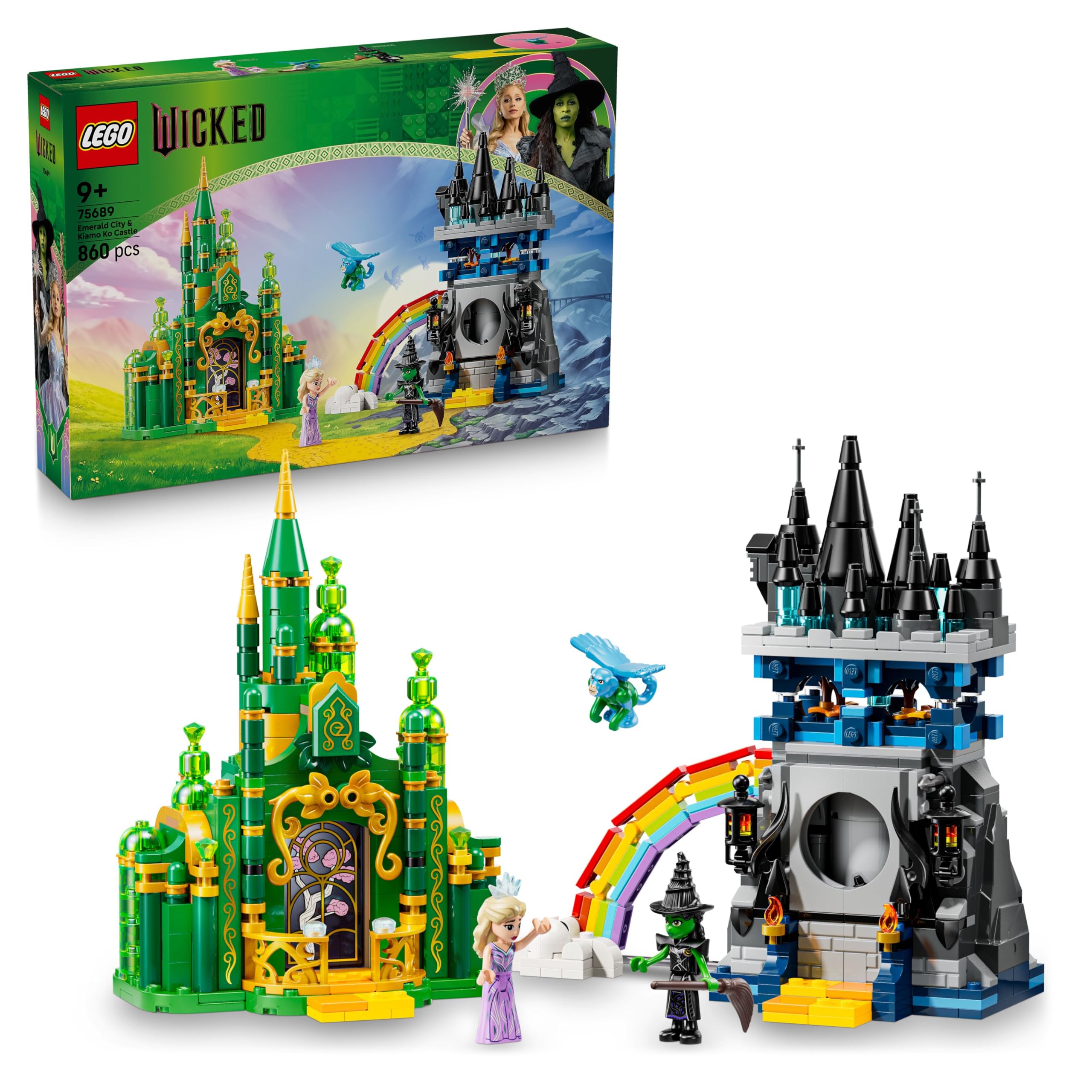 LEGO Wicked Emerald City & Kiamo Ko Castle Playset - 860-Piece Building Set for Kids 9+ 9