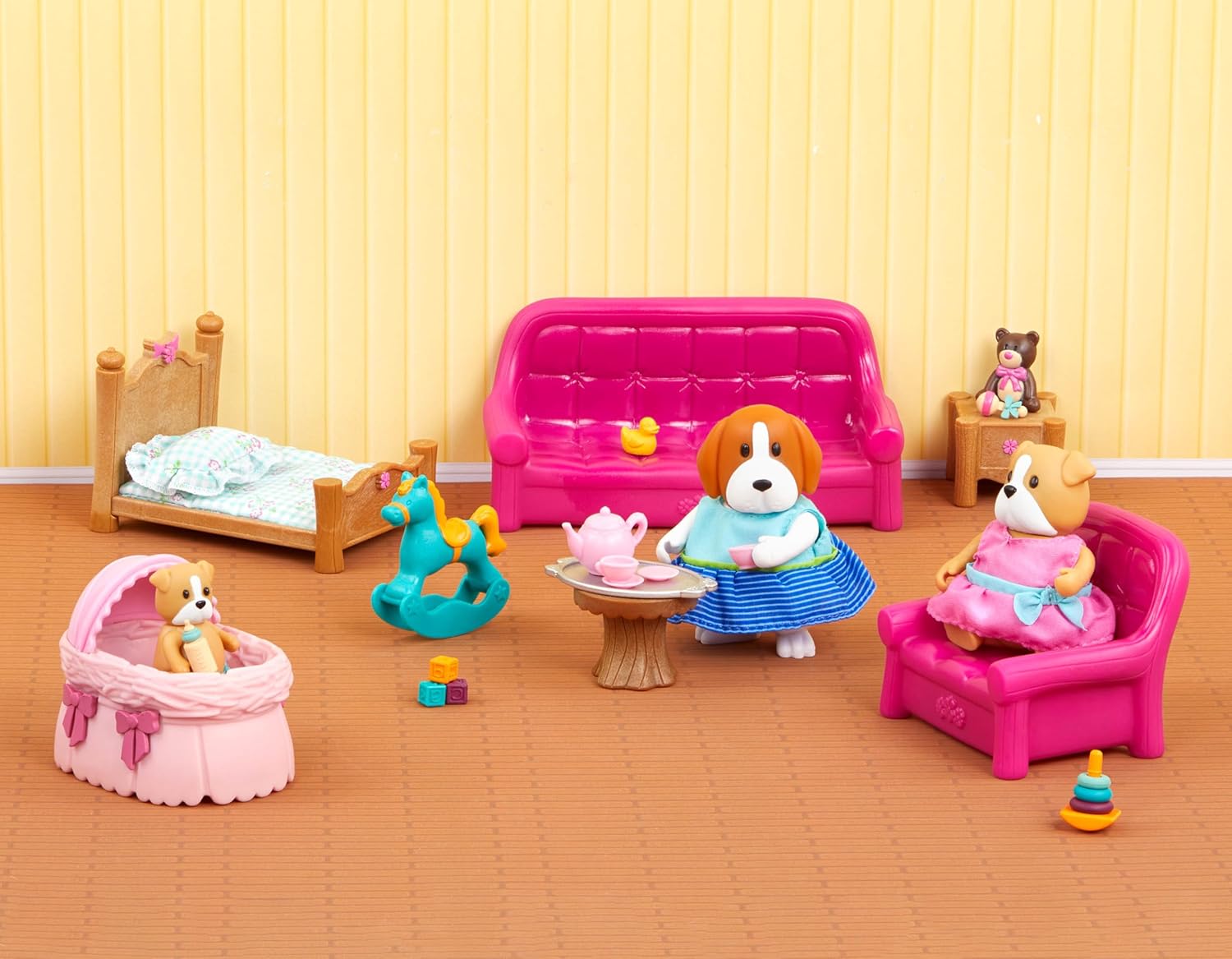 Li'l Woodzeez Living Room & Nursery Playset with 3 Figurines - WZ6823Z 4