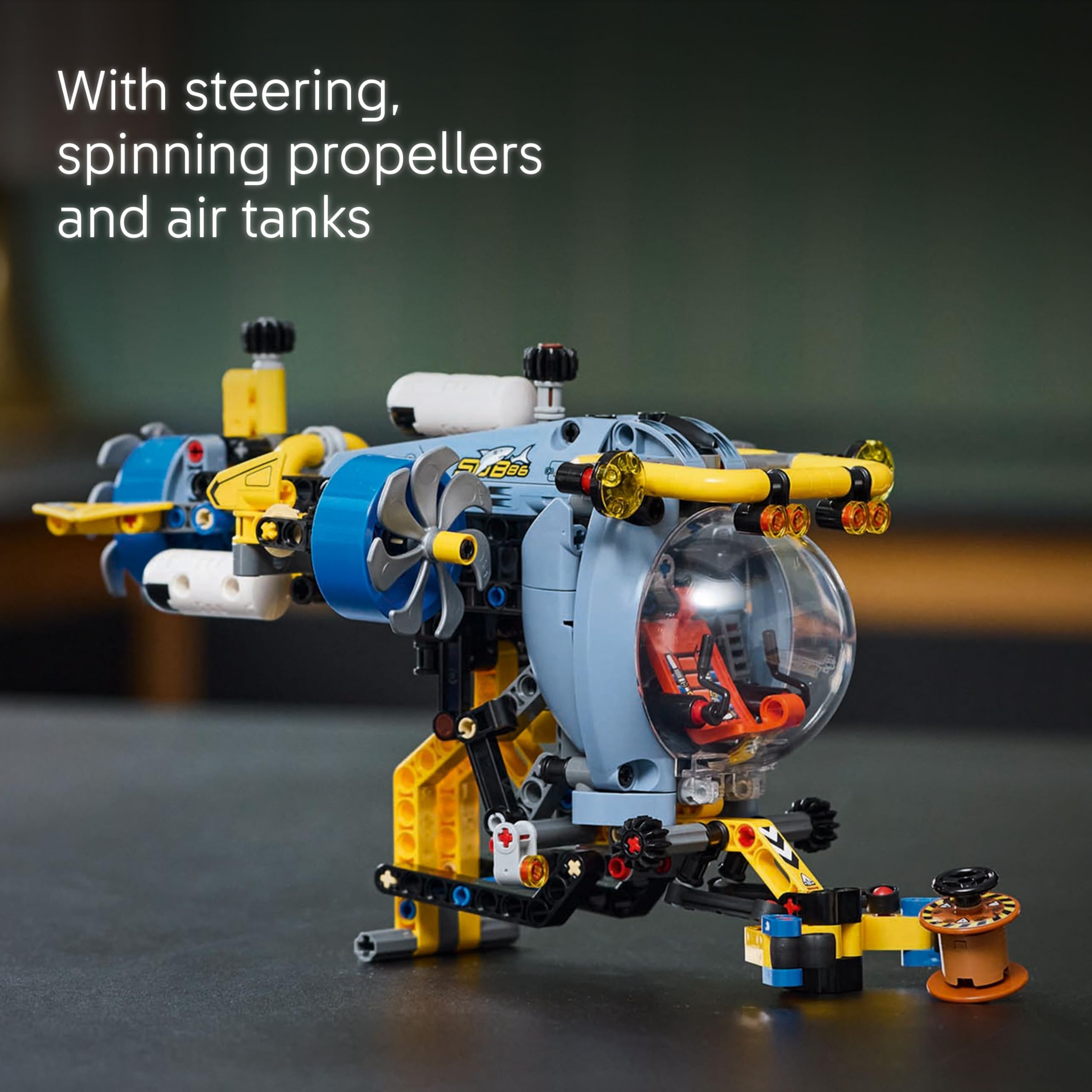 LEGO Technic Deep-Sea Research Submarine Toy Set 42201 - Engineering Introduction for Ages 9+ 3