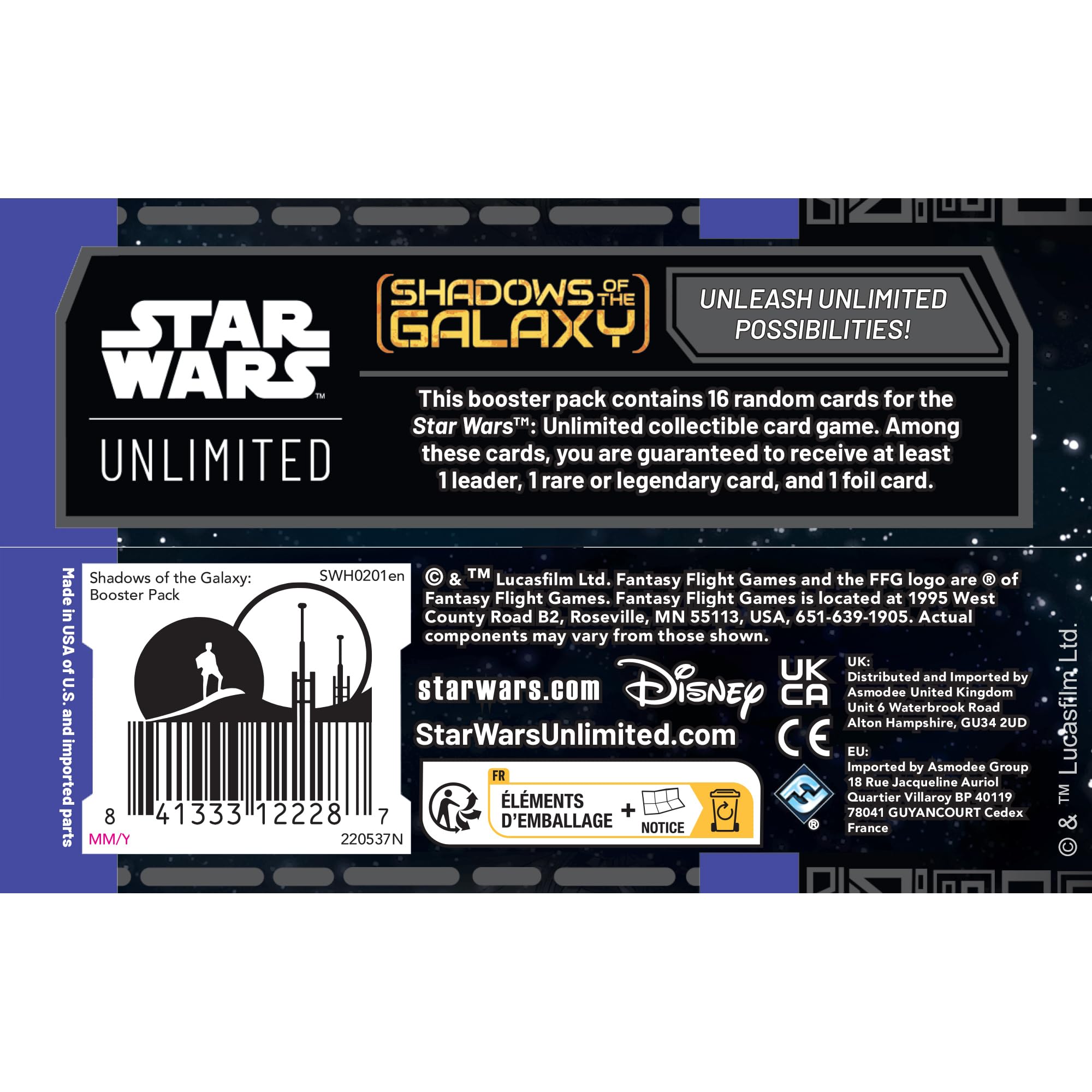 Fantasy Flight Games Star Wars: Unbegrenztes Booster-Display „Shadows of the Galaxy“ 4