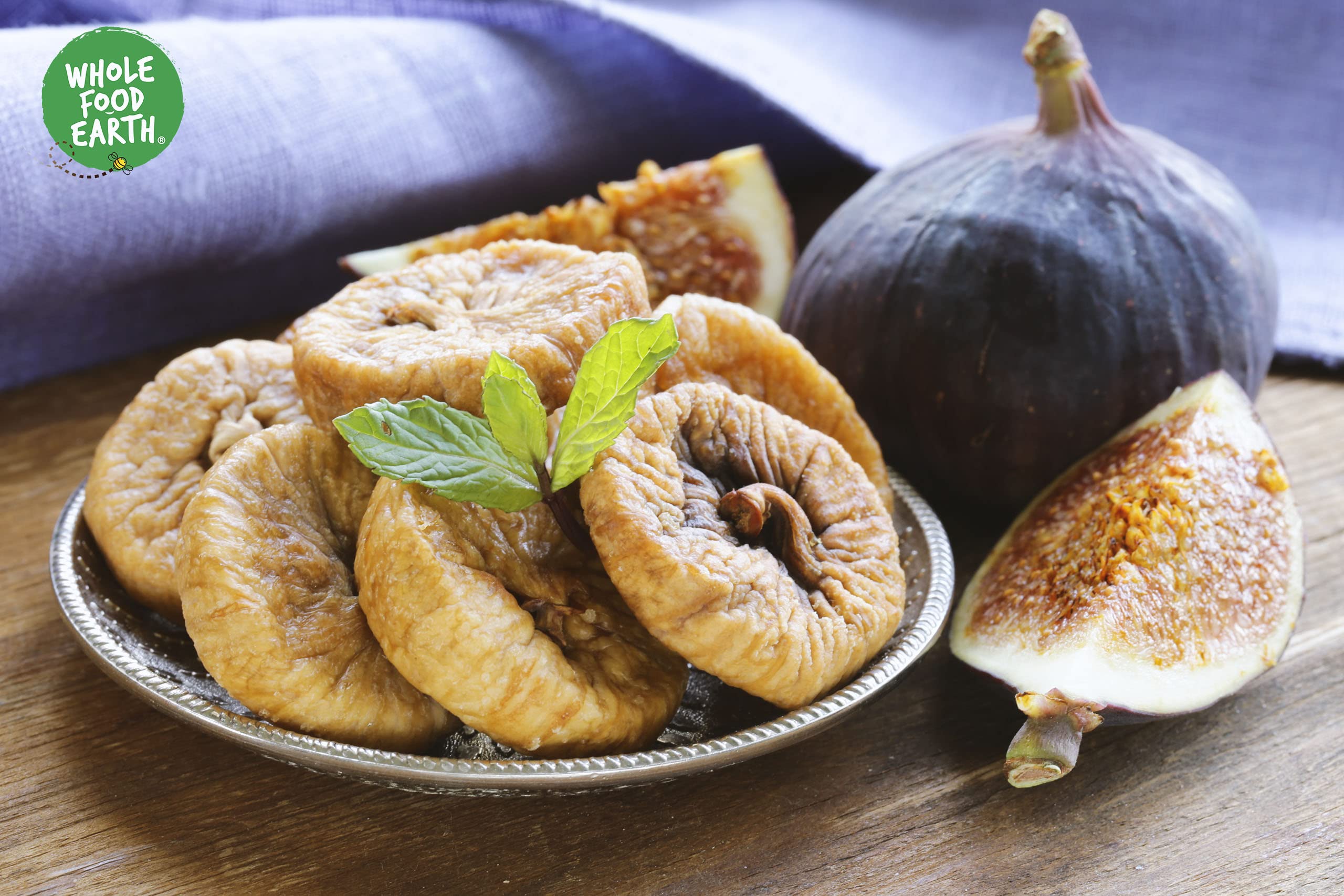 Wholefood Earth Organic Dried Figs - Raw Sundried | 1 kg Pack 3