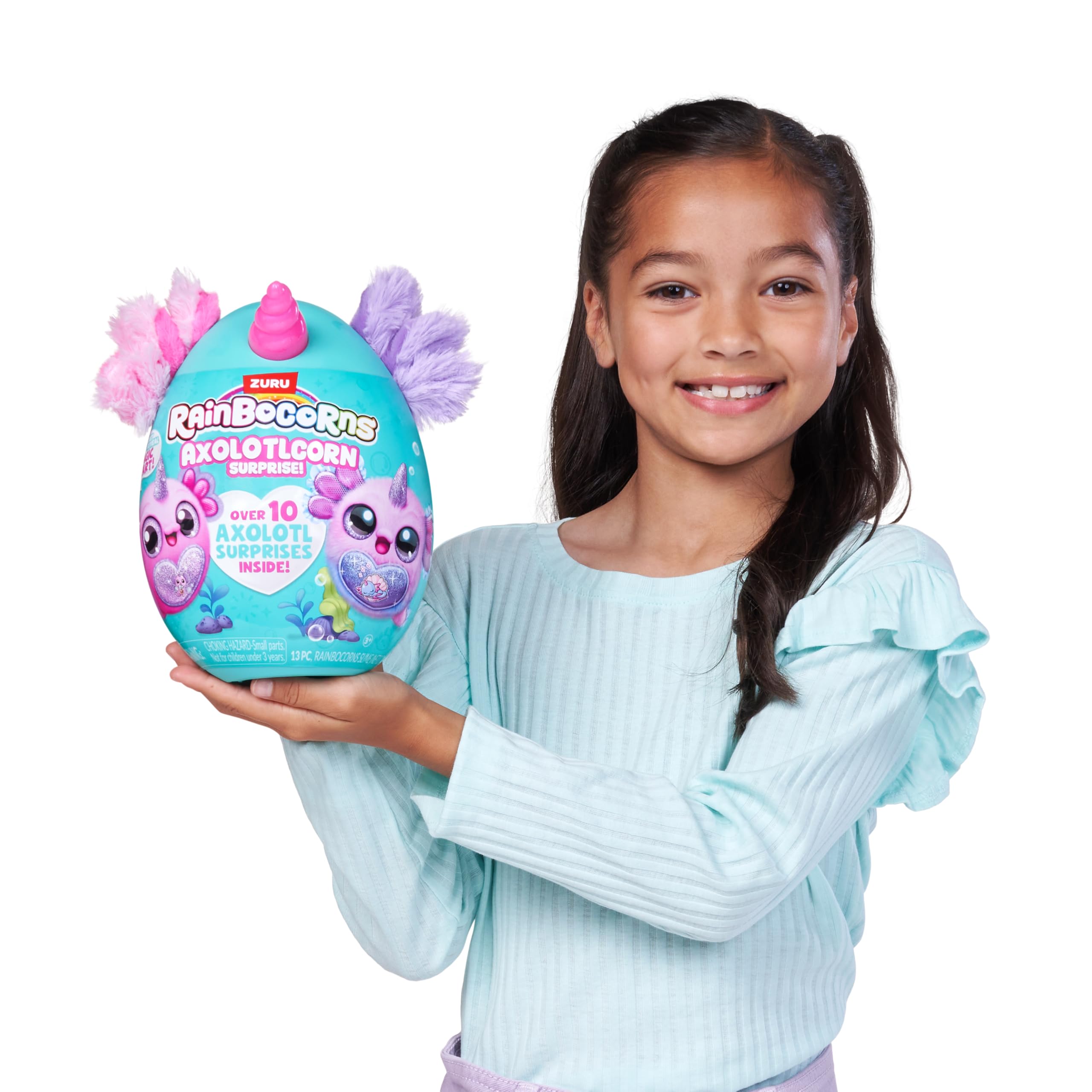 Rainbocorns Axolotlcorn Surprise by ZURU - Collectible Plush Toy with 10 Surprises, Ages 3+ 5