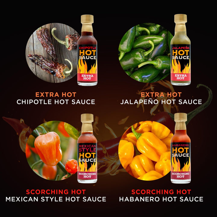 Hot Sauce Gift Set - Chilli Sauce Selection 8 Pack Including Sriracha, Taba