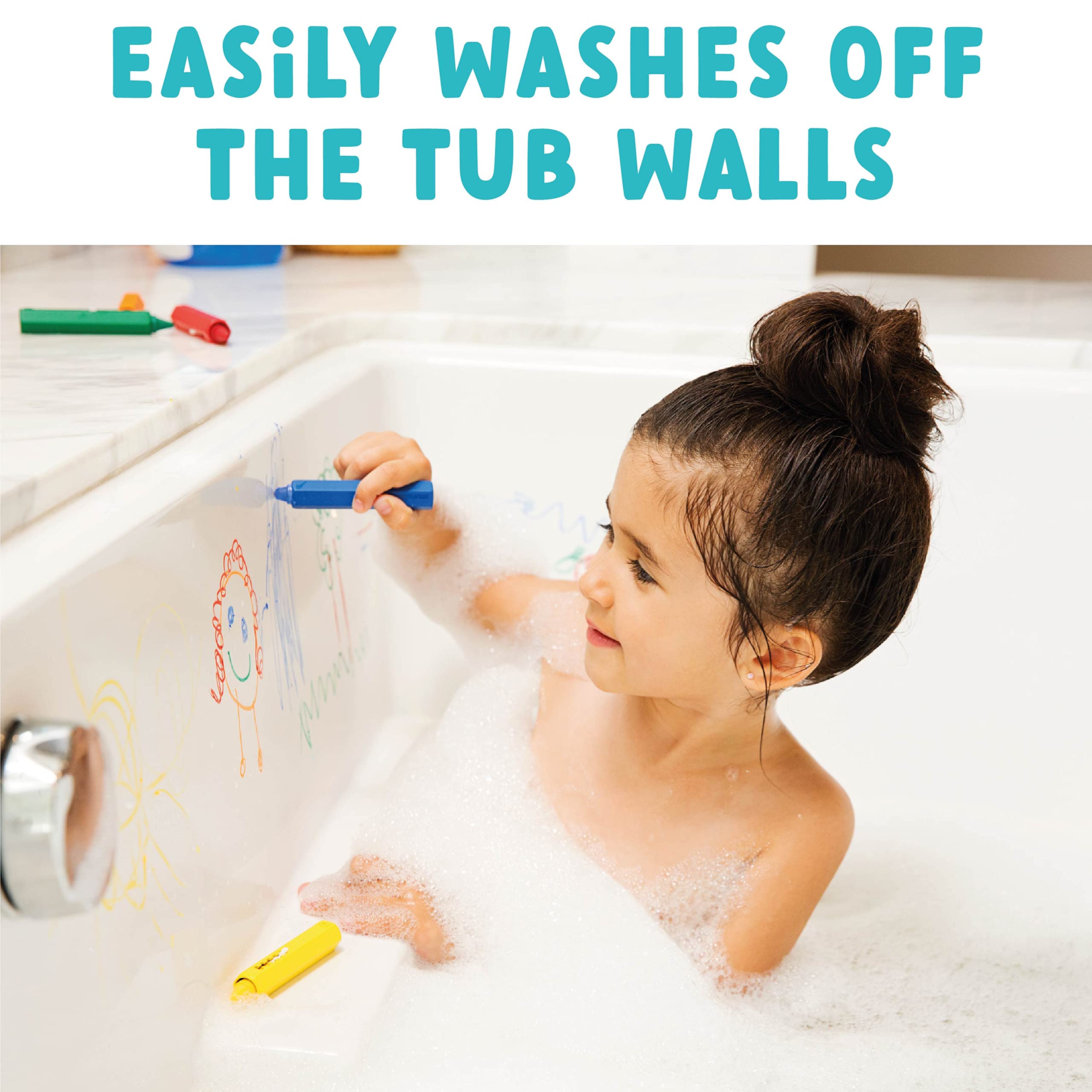 Munchkin Bath Time Toy Crayons - 5 Count Pack | Encourages Creativity & Coordination 2