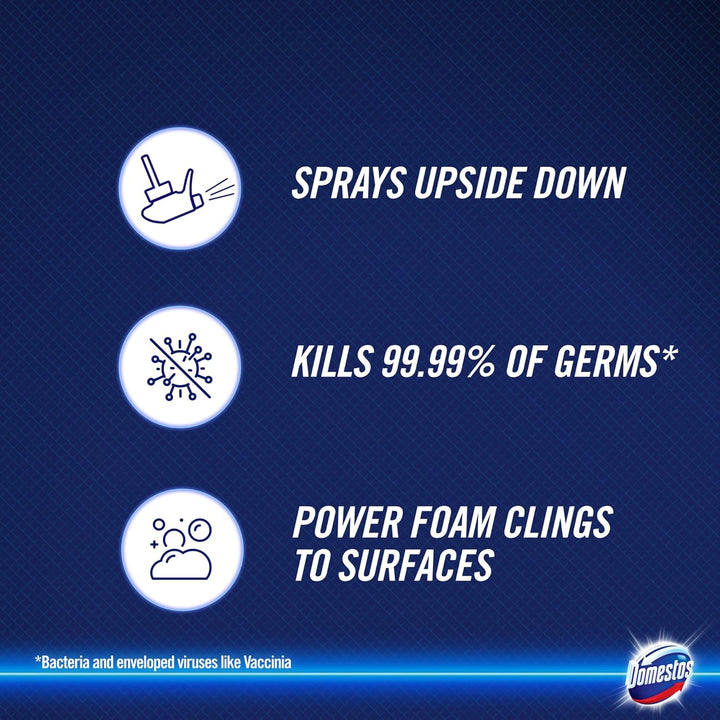 Domestos - Power Foam Arctic Fresh Toilet & Bathroom Cleaner Spray