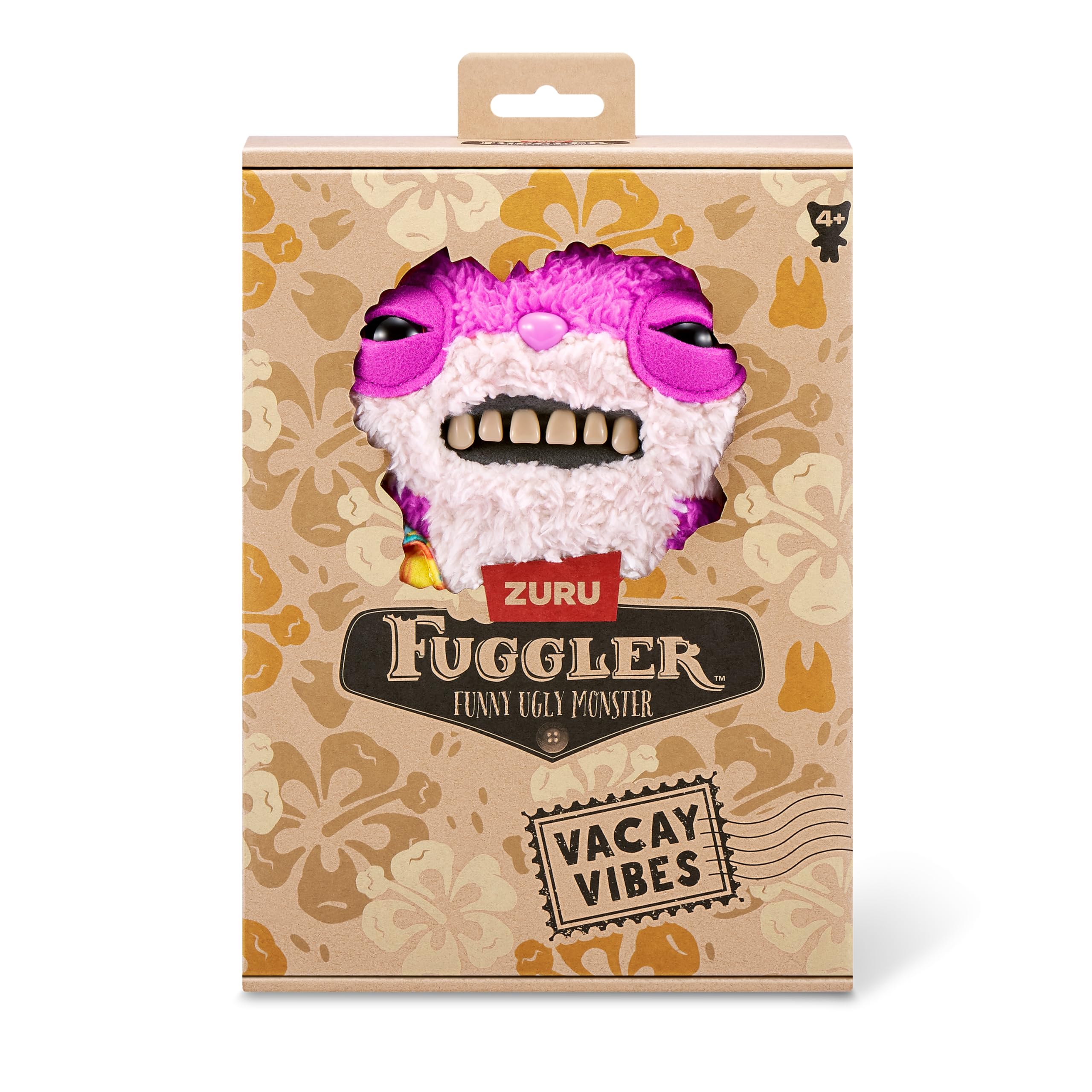 Fuggler Vacay Vibes - Sketchy Squirrel Pink Plush Collectible Toy 6