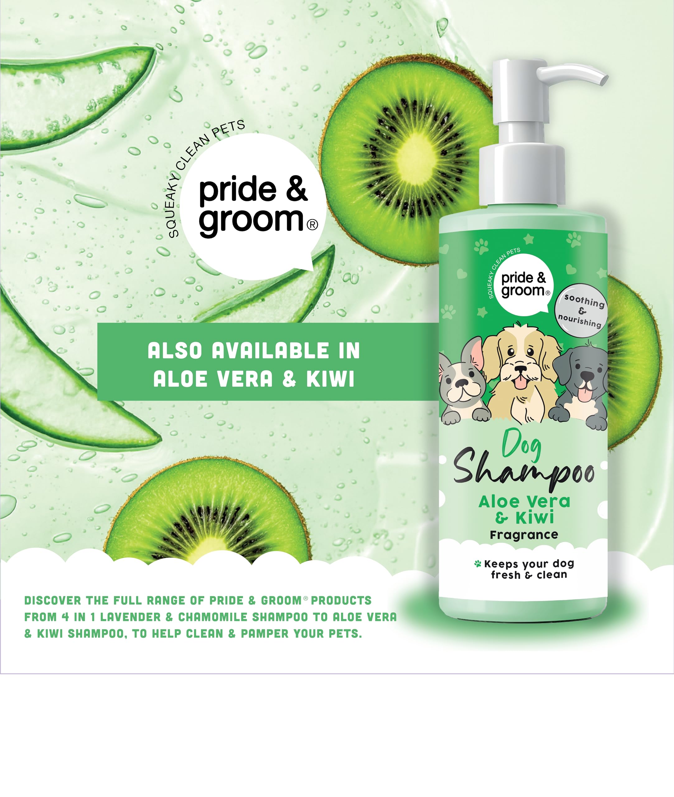 Pride & Groom 4-in-1 Dog Shampoo - Calming Lavender & Chamomile, 500ml 6