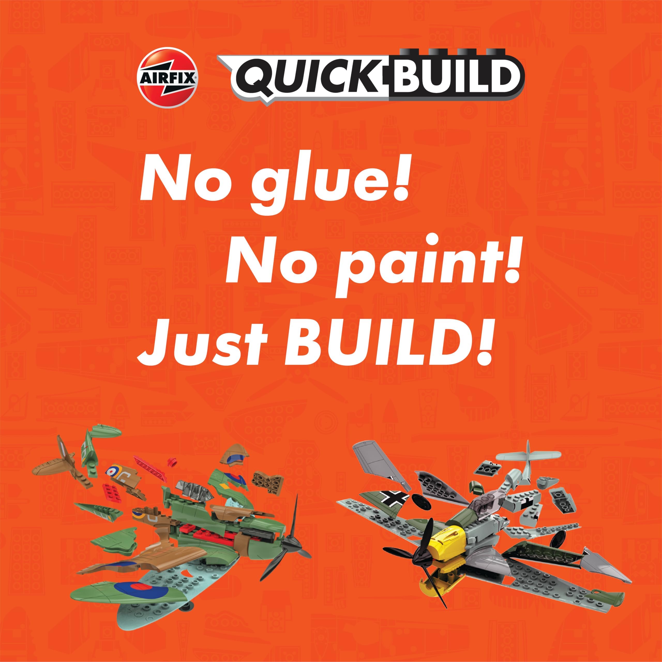 Airfix QUICKBUILD Spitfire & Messerschmitt Bf109 Model Aircraft Kit - No Glue, No Paint Required 5