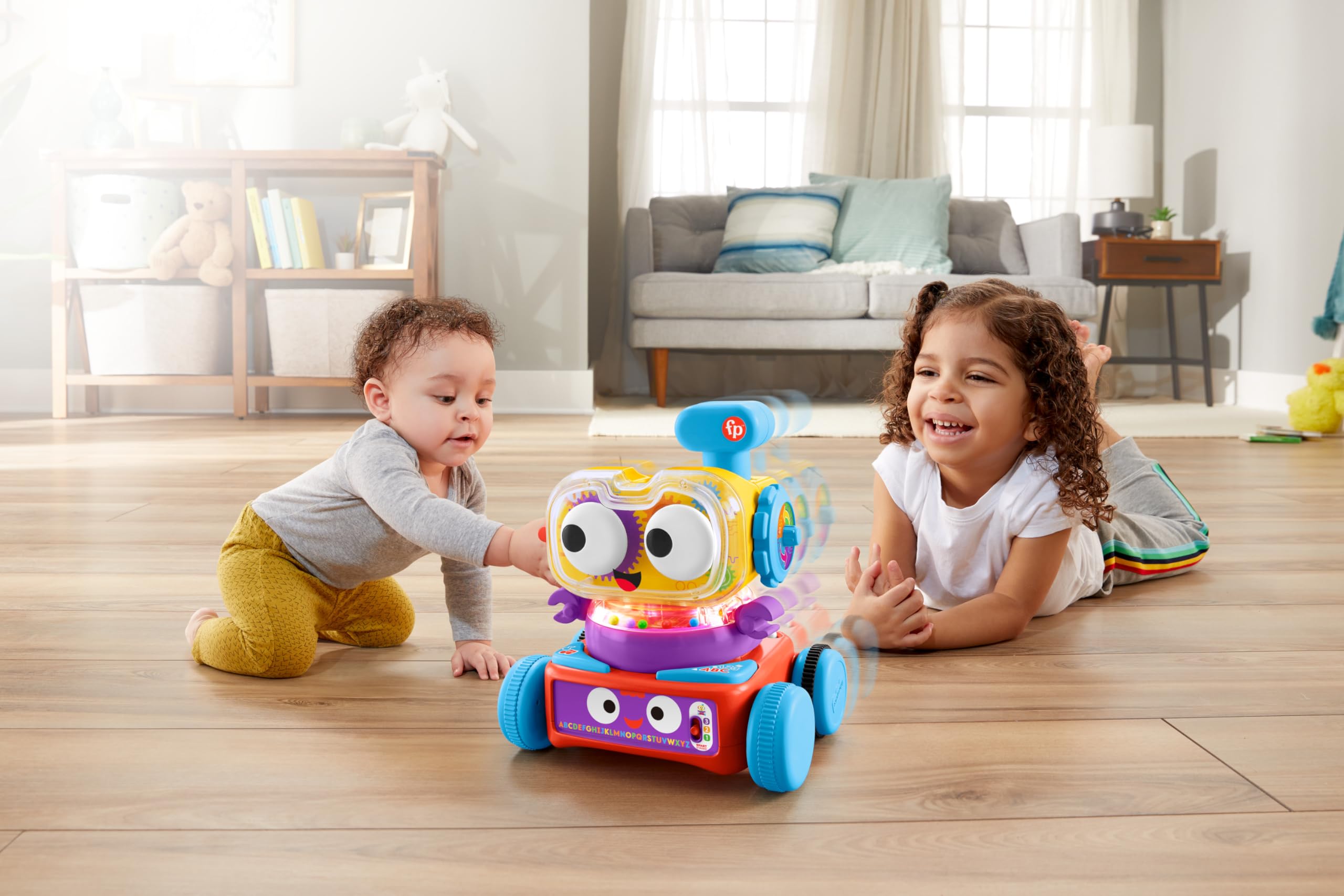Fisher-Price 4-in-1 Ultimate Learning Bot, elektronisches Aktivitätsspielzeug mit Lichtern, Musik und Lerninhalten für Säuglinge und Kinder 4