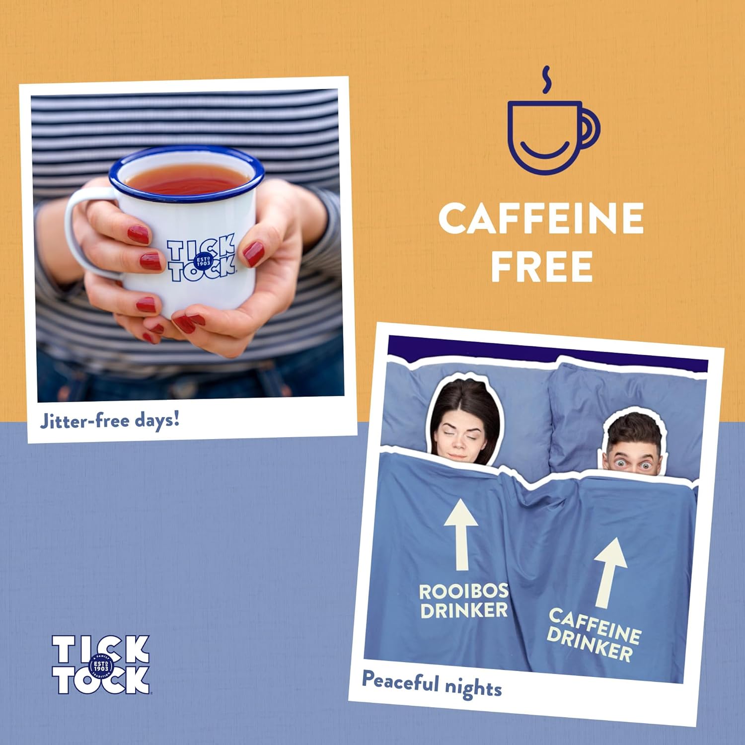 Tick ​​Tock Bio Rooibos Tee, koffeinfrei, 160 Teebeutel (4 x 40) 6